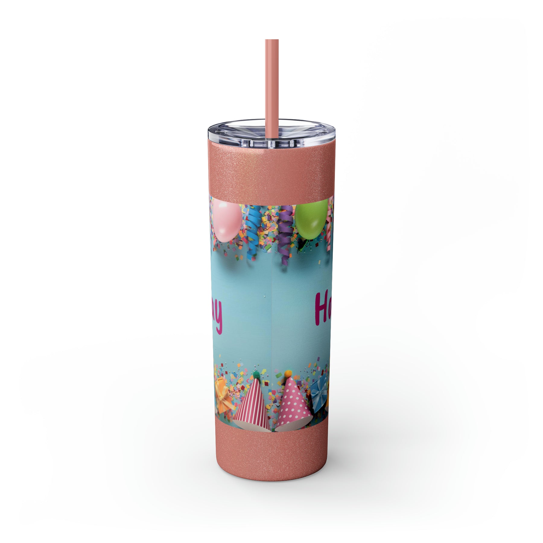 Birthday Skinny Tumbler with Straw – Celebrate in Sip-worthy Fashion!, 20oz - Ira World Art LLC