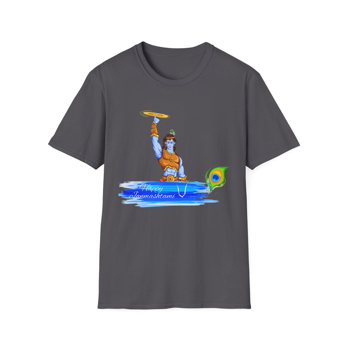 Krishna with Sudarshan Chakra Unisex T-Shirt, Hindu God Tee, Spirituality Shirt, Religious Apparel, Yoga Top - Ira World Art LLC
