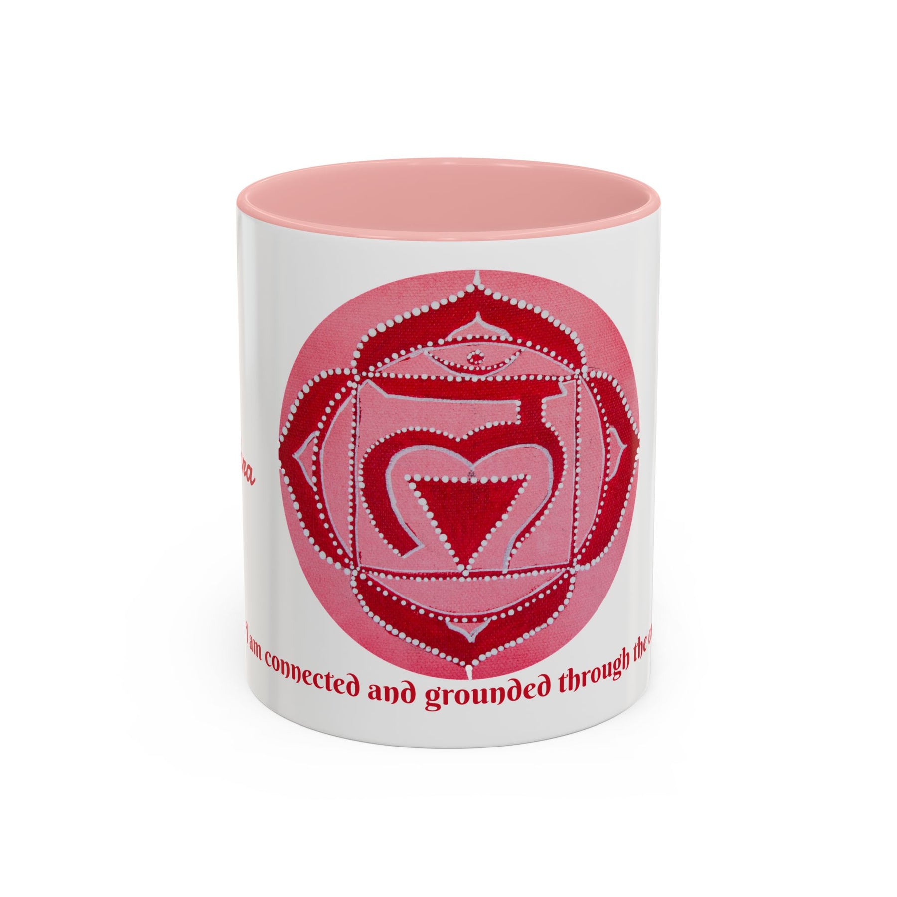 Root Chakra Mug for Meditation – 11oz Yoga Cup with Bold Design - Ira World Art LLC