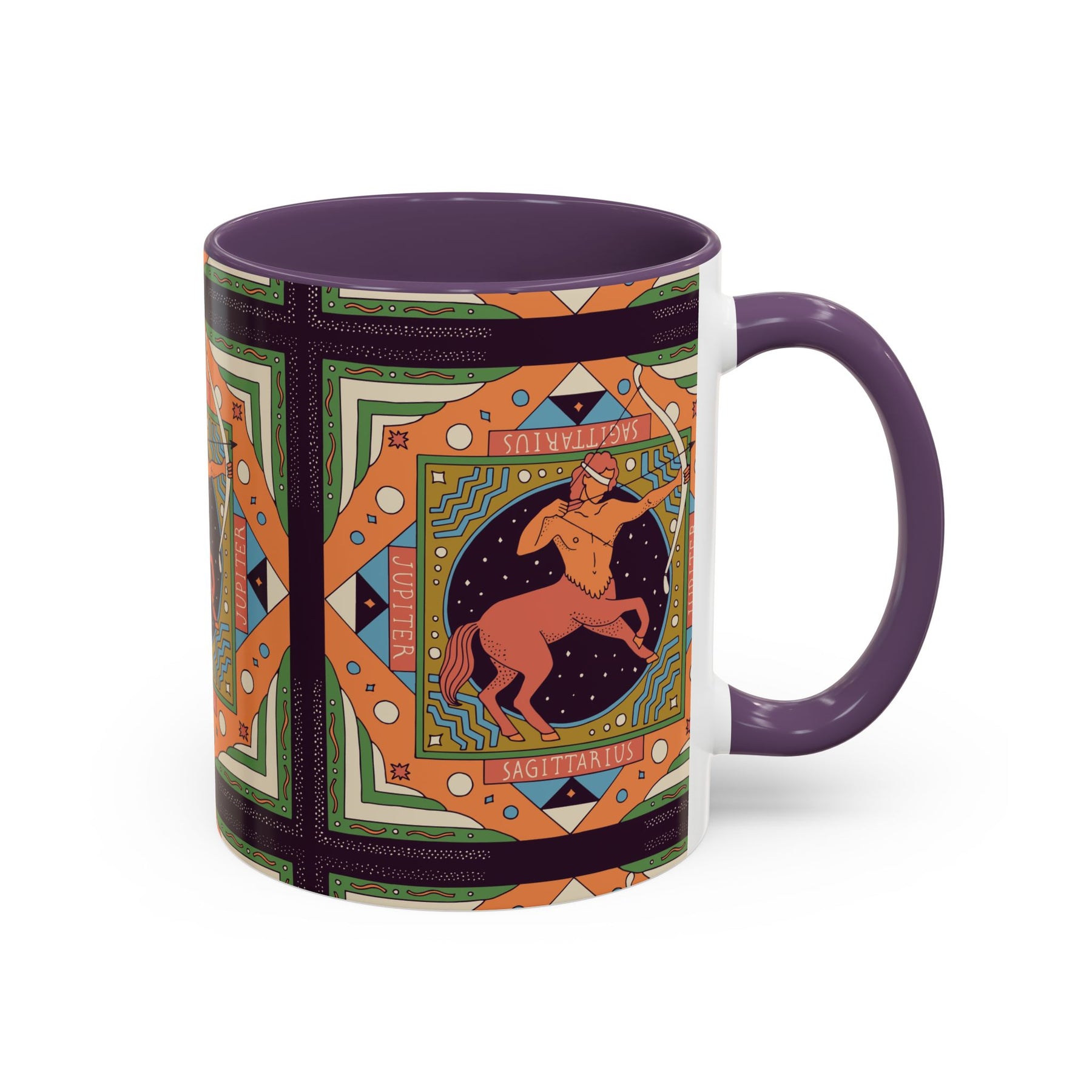 Sagittarius Custom Coffee Mug, Vibrant 11oz & 15oz Unique Printed Design - Ira World Art LLC