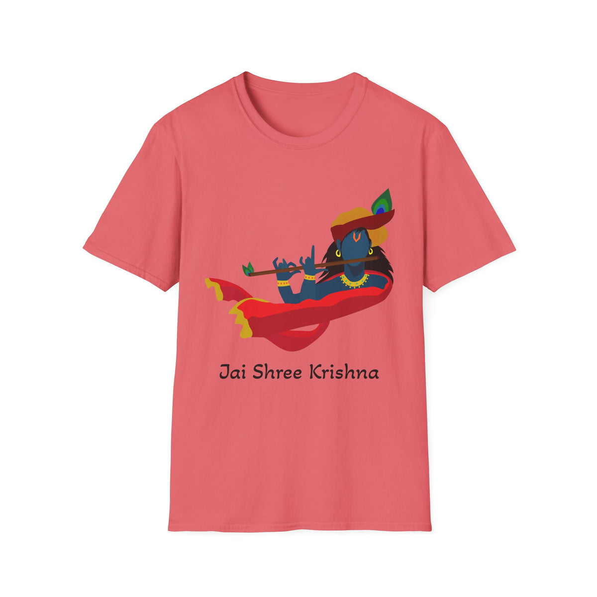 Krishna Tees Unisex T-Shirt - Indian Spiritual Clothing, Krishna Boho Shirt, Yoga Apparel, Unisex Graphic Tee, Hindu Krishna Top - Ira World Art LLC