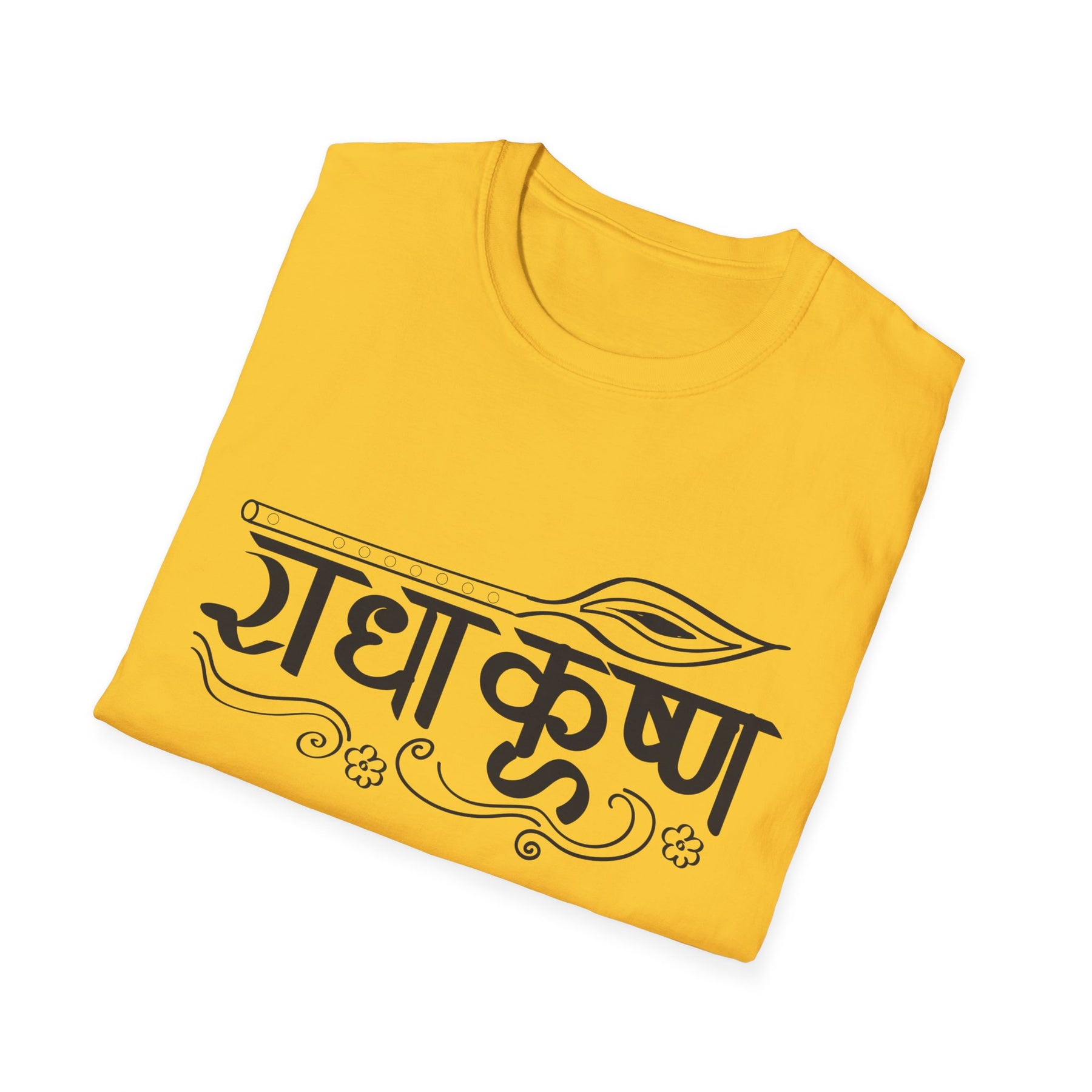 Radha Krishna Unisex T-Shirt, Hindu Deity Tee, Spiritual Printed Shirt, Yoga Apparel, Boho Top, Festival Clothing - Ira World Art LLC