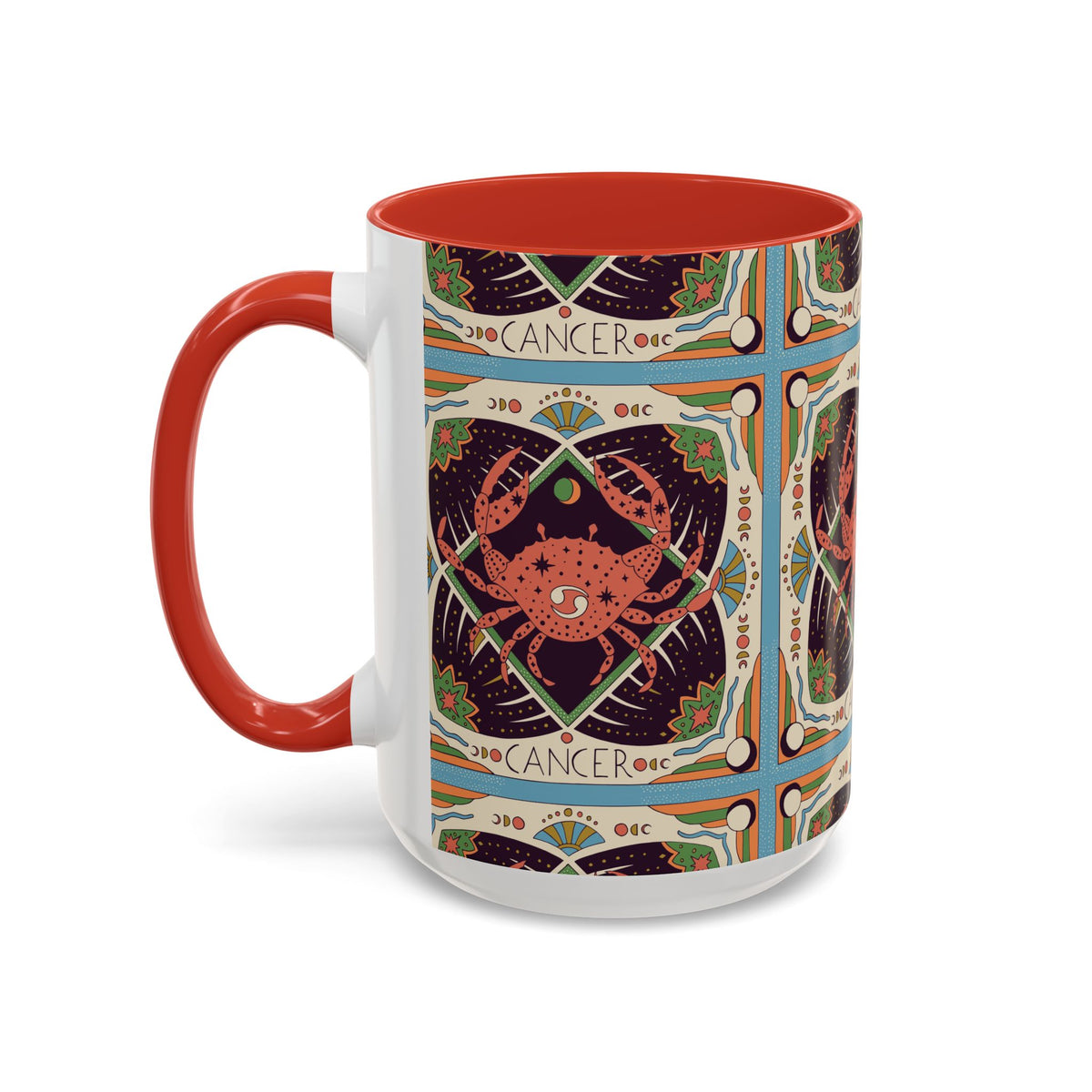 Colorful Capricorn Ceramic Mug, Custom 11oz & 15oz Zodiac Coffee Cup - Ira World Art LLC