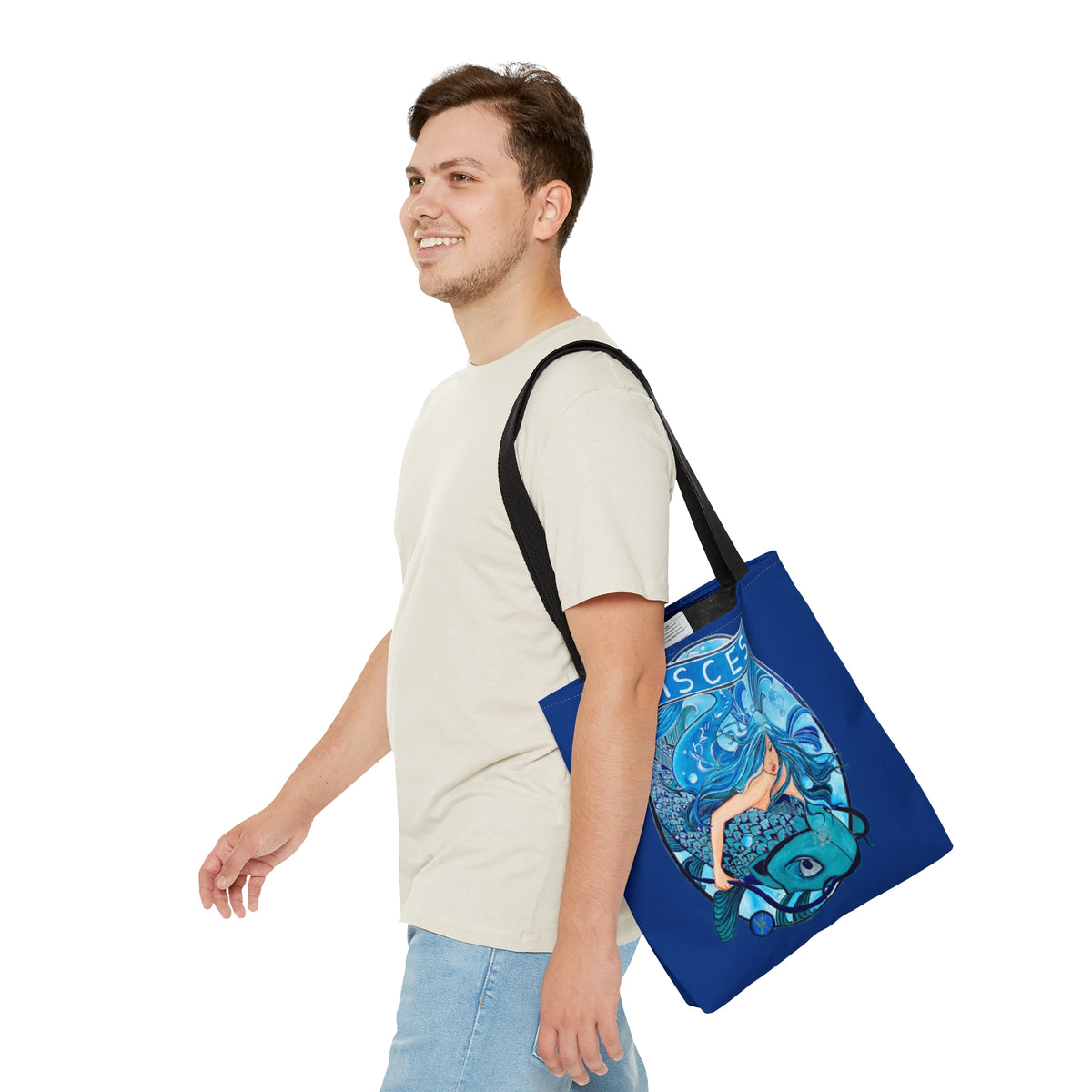 Pisces Vibes Tote Bag – Carry the Mystique of the Zodiac Everywhere! - Ira World Art LLC