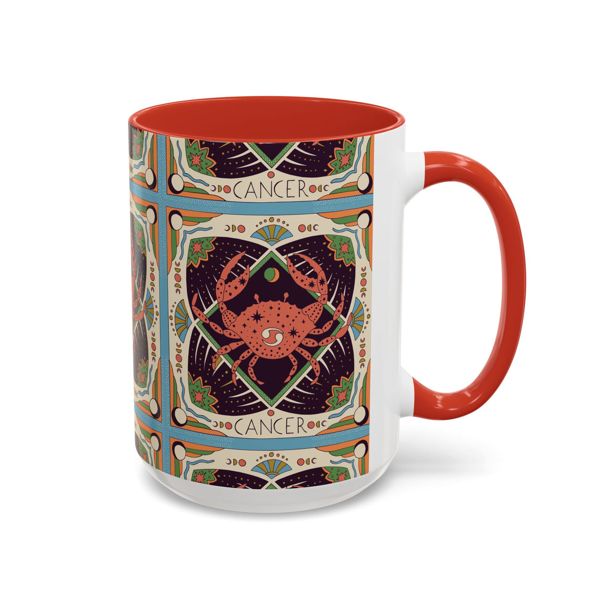 Colorful Capricorn Ceramic Mug, Custom 11oz & 15oz Zodiac Coffee Cup - Ira World Art LLC