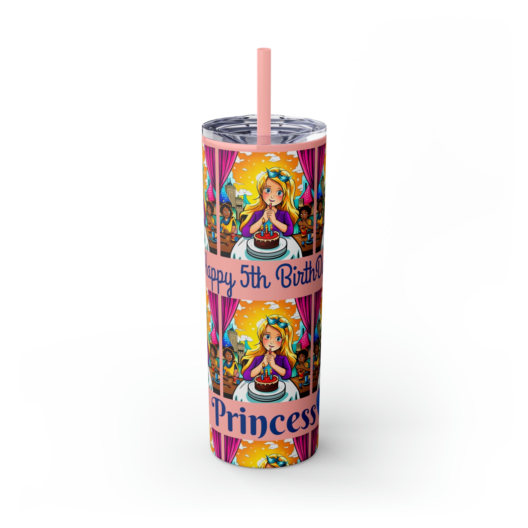 Stylish 20oz Birthday Skinny Tumbler with Straw – Celebrate in Sip-worthy Fashion!" - Ira World Art LLC