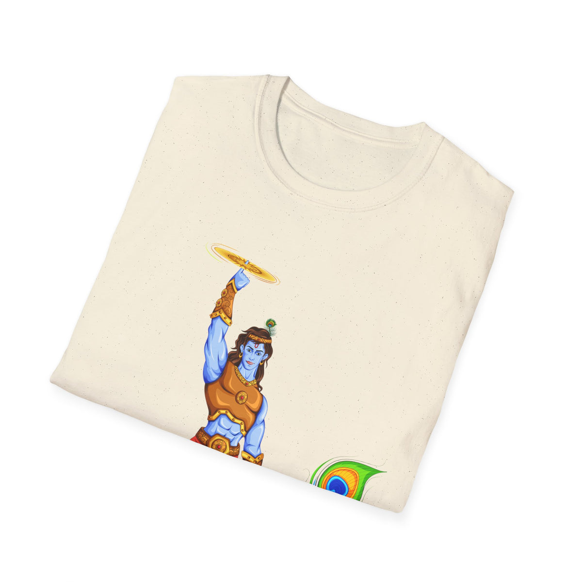 Krishna with Sudarshan Chakra Unisex T-Shirt, Hindu God Tee, Spirituality Shirt, Religious Apparel, Yoga Top - Ira World Art LLC