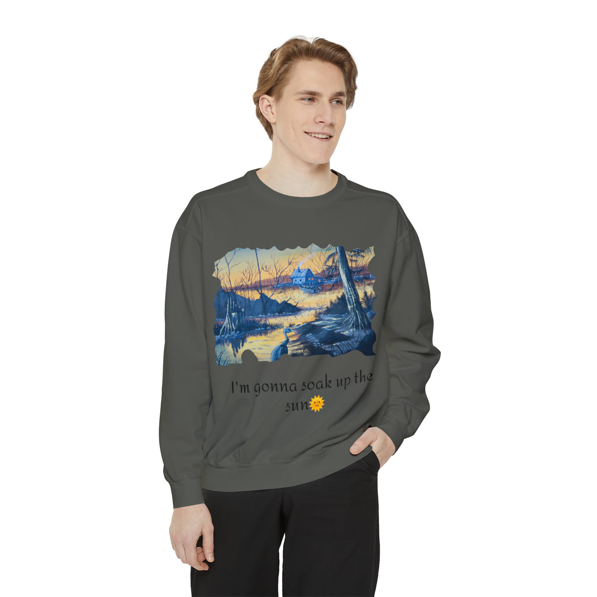 Unisex Garment-Dyed Sweatshirt - Ira World Art LLC