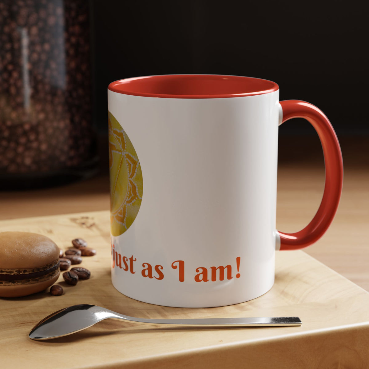 Solar Plexus Chakra Ceramic Coffee Mug 11oz with Hindu Art Design - Ira World Art LLC