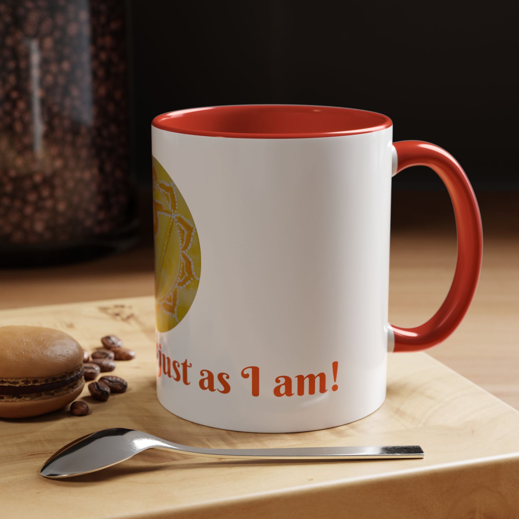 Solar Plexus Chakra Ceramic Coffee Mug 11oz with Hindu Art Design - Ira World Art LLC