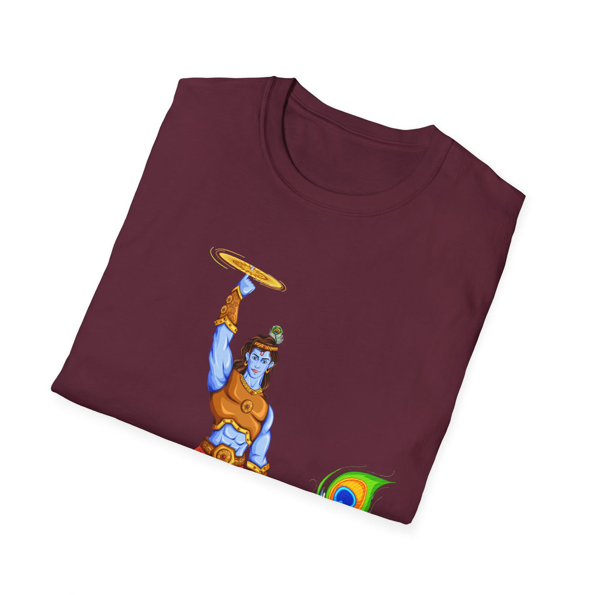 Krishna with Sudarshan Chakra Unisex T-Shirt, Hindu God Tee, Spirituality Shirt, Religious Apparel, Yoga Top - Ira World Art LLC