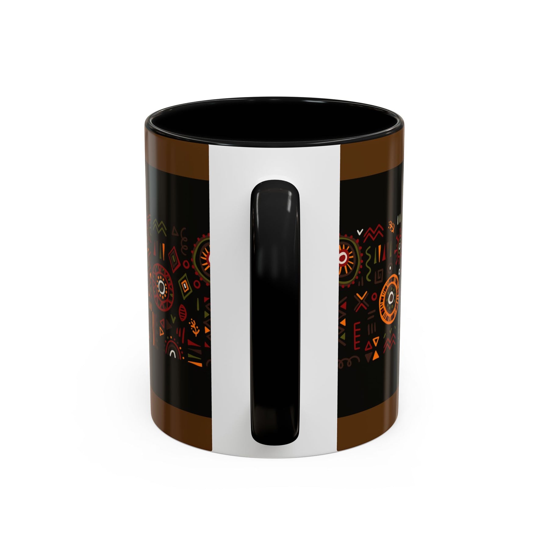 Tribal Ceramic Coffee Mug, Afrocentric Colorful Design, Custom 11oz & 15oz - Ira World Art LLC