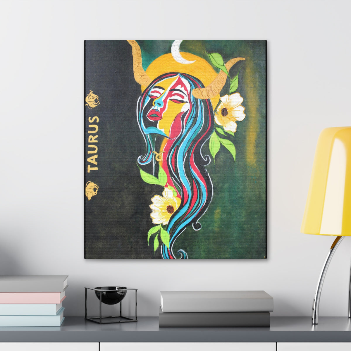 Celestial Taurus: Zodiac Constellation Gallery Wrap Painting | taurus gifts  |  Memory Gift - Ira World Art LLC