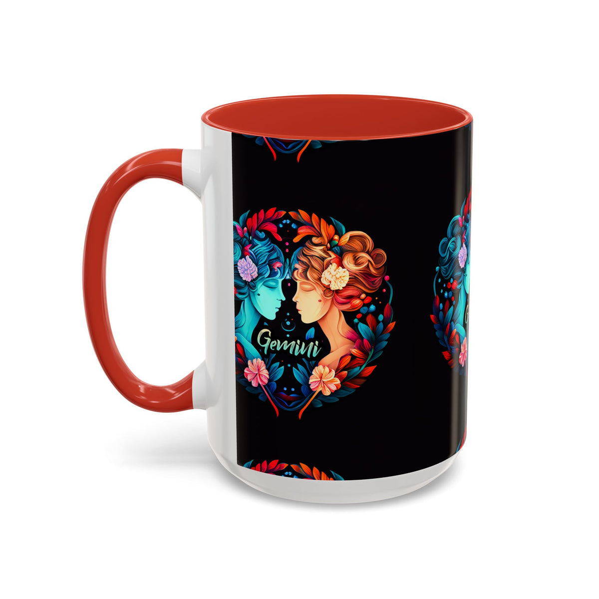 Gemini Zodiac Coffee Mug, Custom Ceramic 11oz & 15oz Colorful Design - Ira World Art LLC