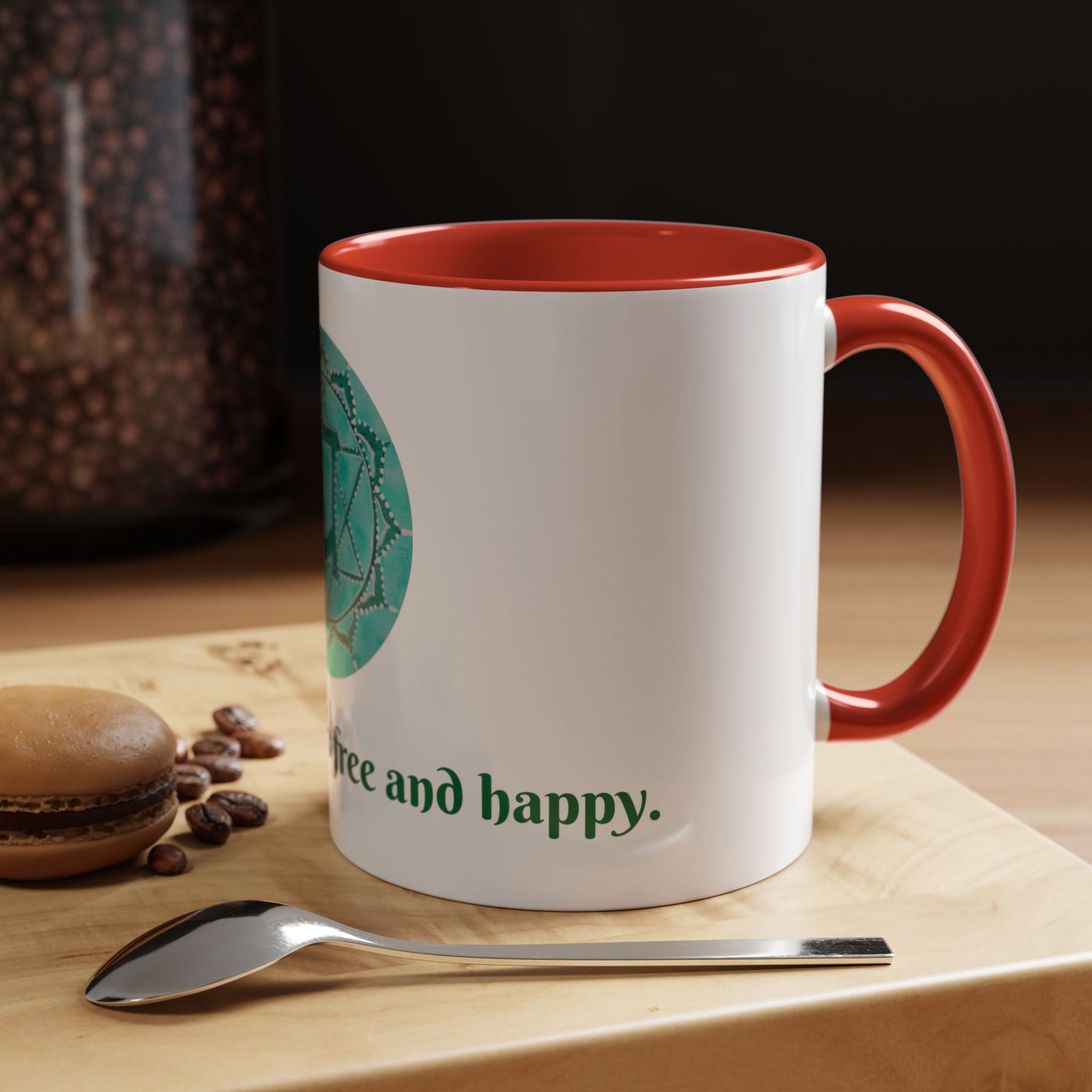 Heart Chakra Ceramic Coffee Mug 11oz with Artistic Zodiac Design - Ira World Art LLC
