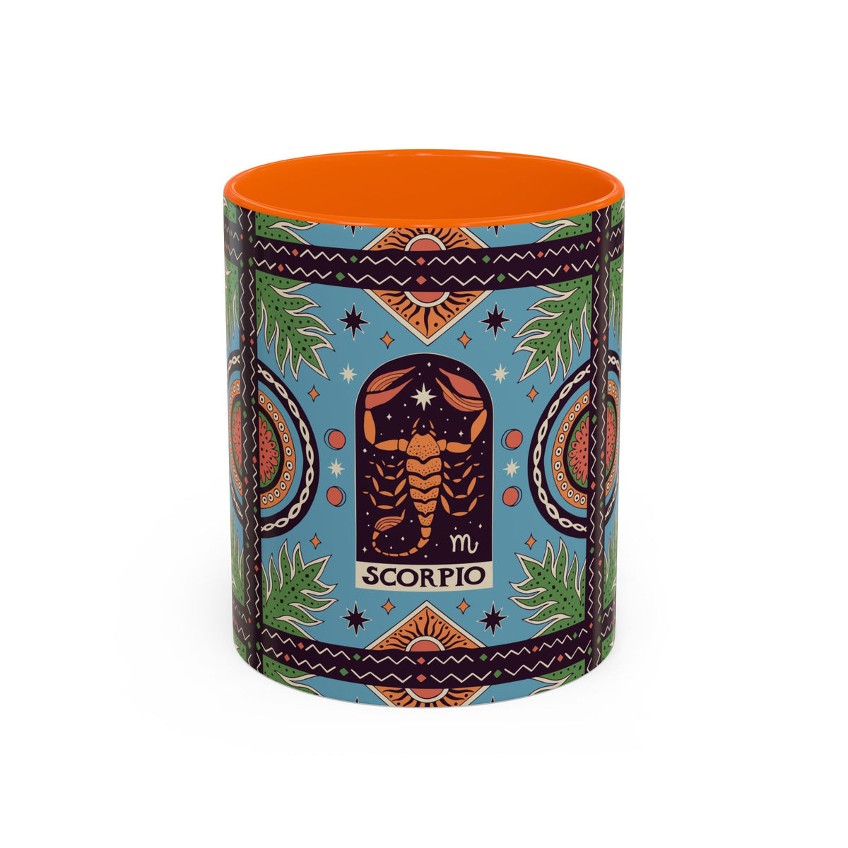 Colorful Scorpio Zodiac Ceramic Mug, Custom 11oz & 15oz Coffee Cup Design - Ira World Art LLC