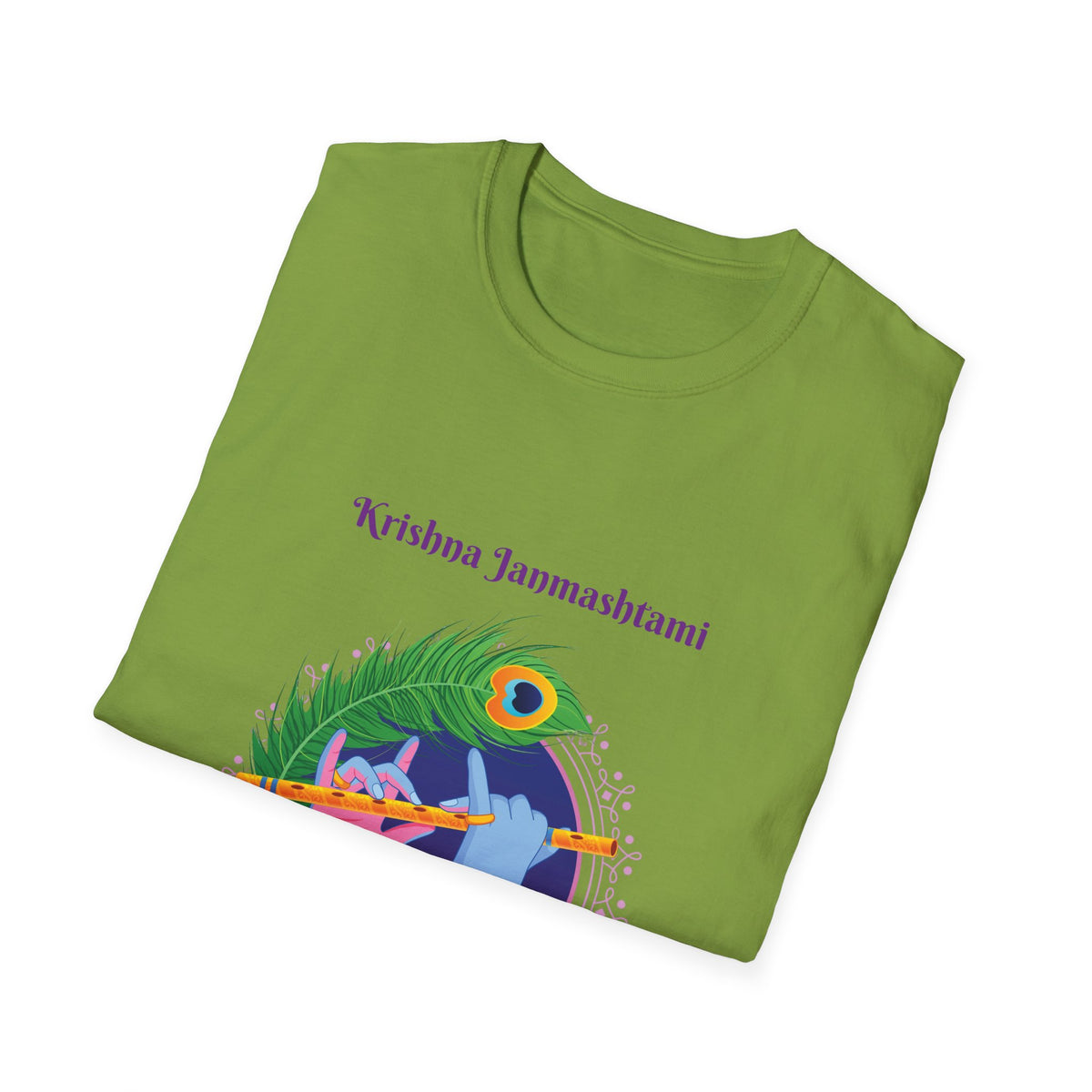 Krishna Janmashtami Unisex Softstyle T-Shirt, Festival Shirt, Spiritual Apparel, Gifts for Friends, Cultural Celebrations, Hindu Festivities - Ira World Art LLC