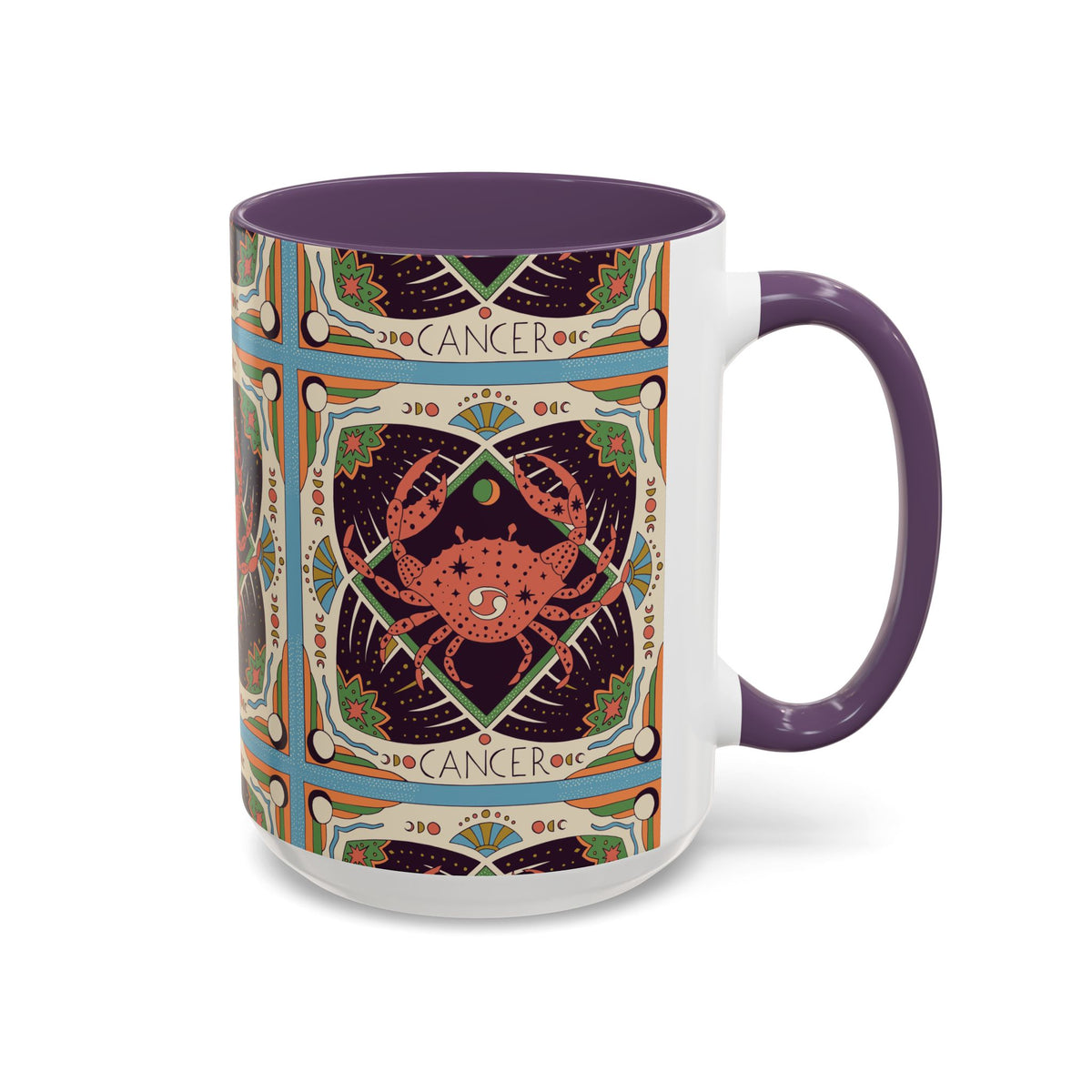 Colorful Capricorn Ceramic Mug, Custom 11oz & 15oz Zodiac Coffee Cup - Ira World Art LLC