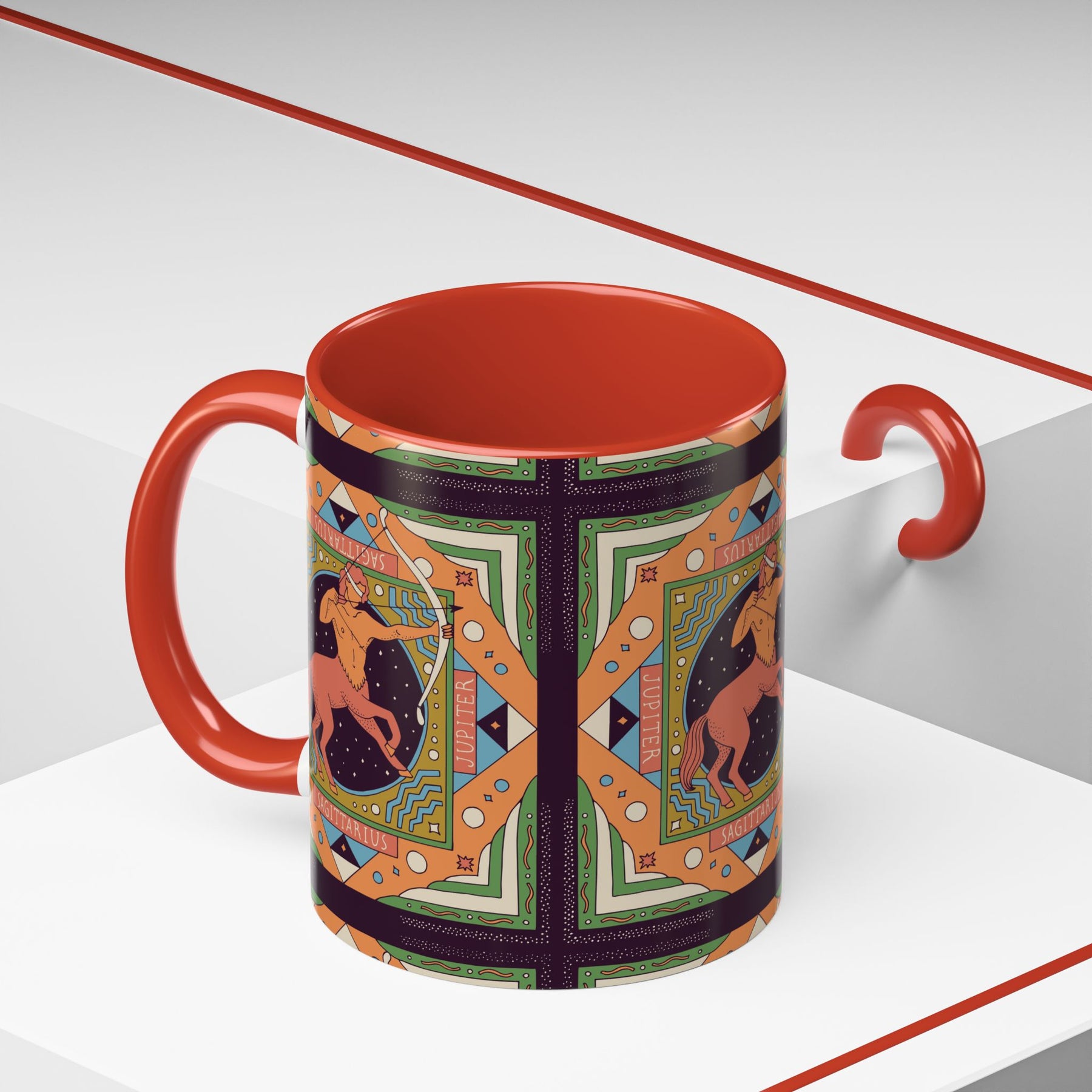 Sagittarius Custom Coffee Mug, Vibrant 11oz & 15oz Unique Printed Design - Ira World Art LLC