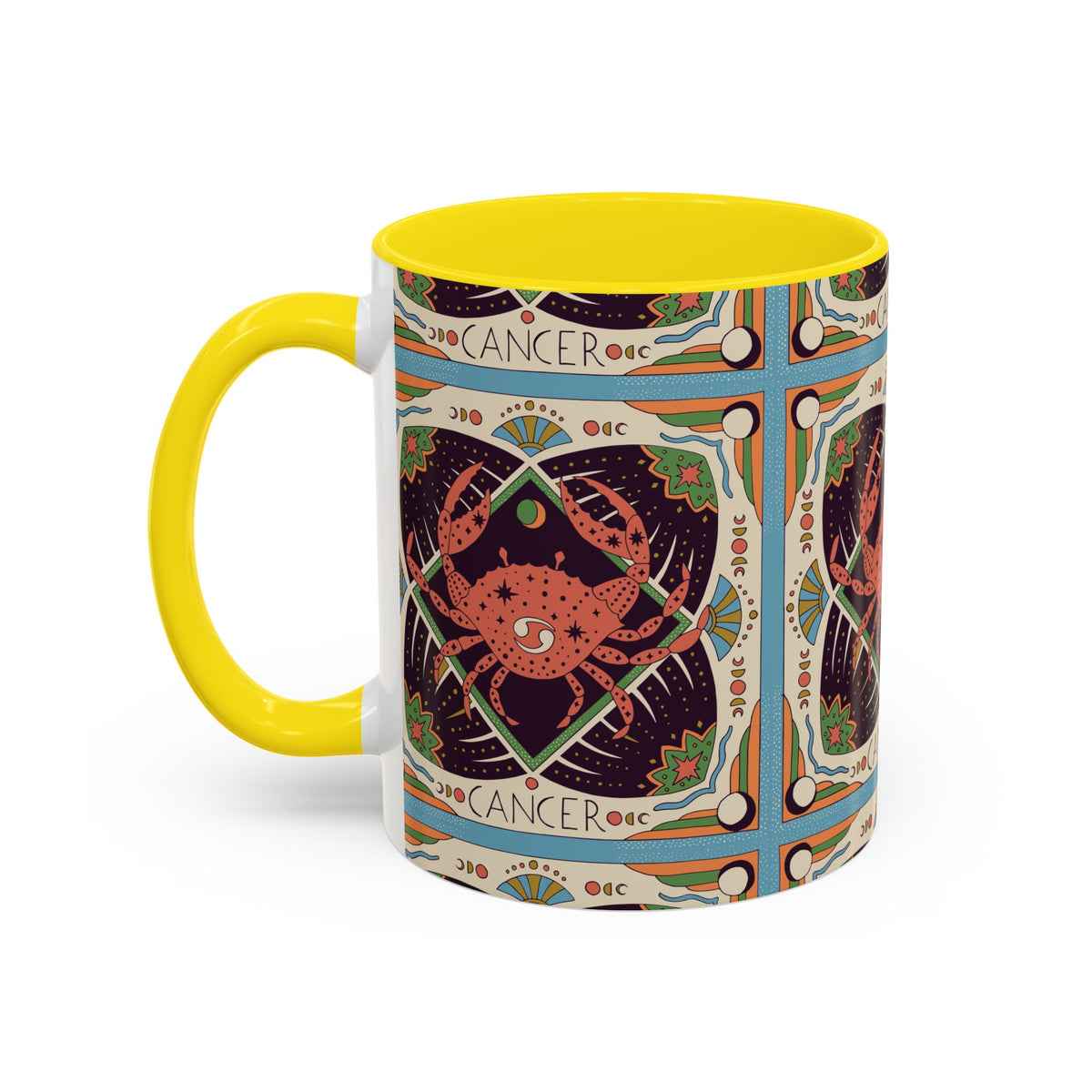 Colorful Capricorn Ceramic Mug, Custom 11oz & 15oz Zodiac Coffee Cup - Ira World Art LLC