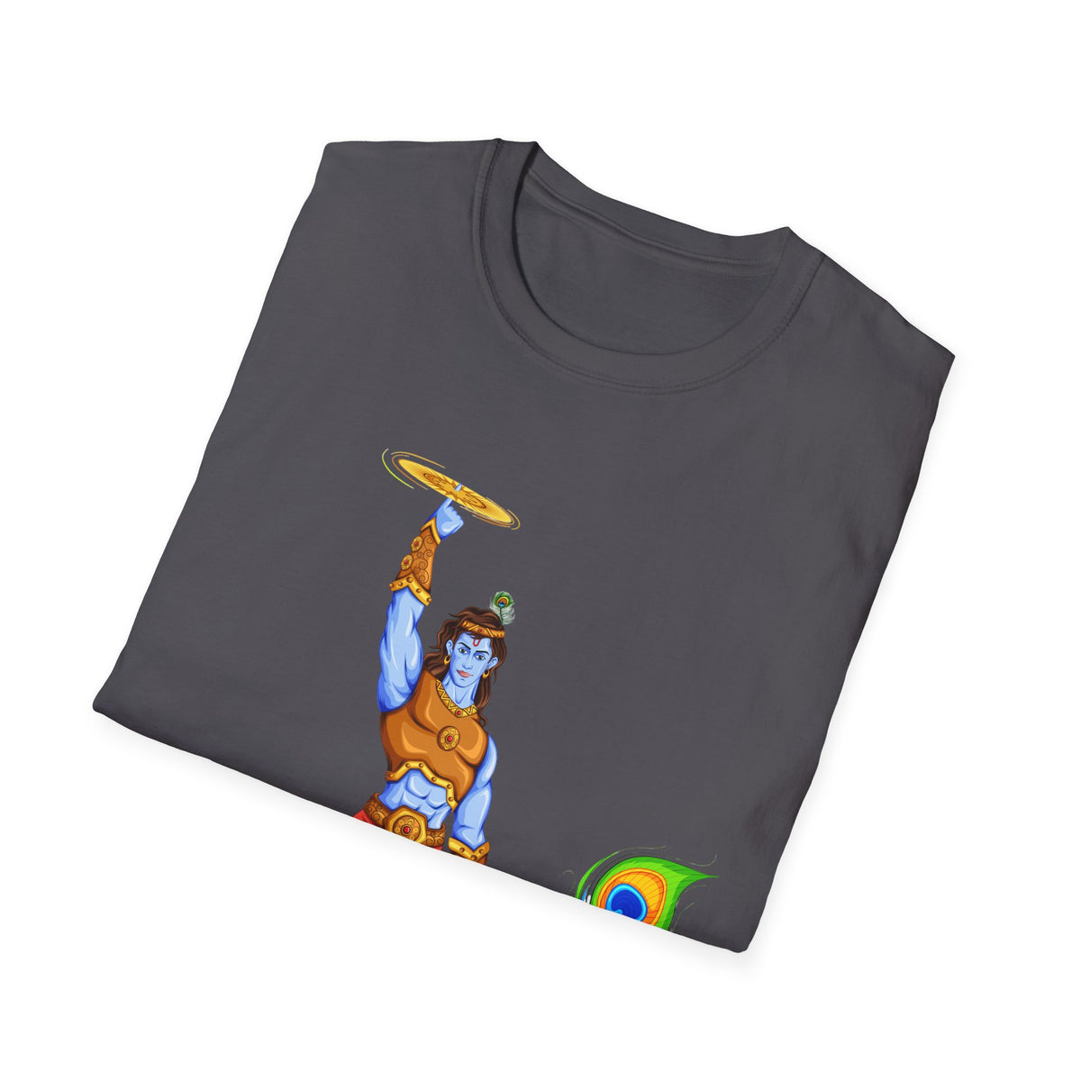 Krishna with Sudarshan Chakra Unisex T-Shirt, Hindu God Tee, Spirituality Shirt, Religious Apparel, Yoga Top - Ira World Art LLC