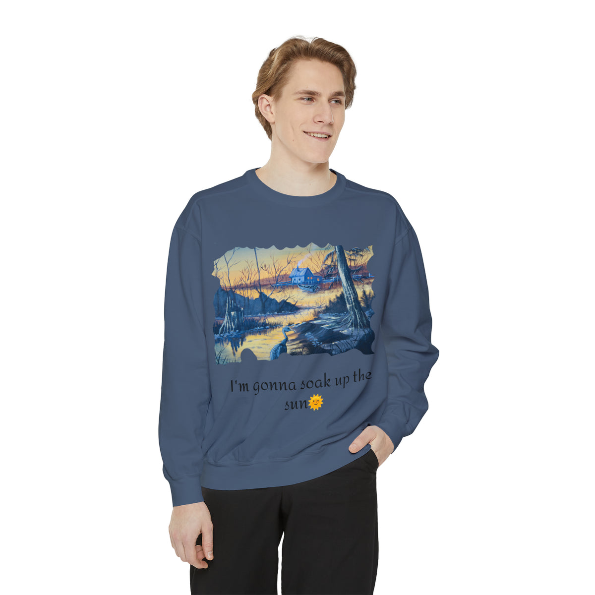 Unisex Garment-Dyed Sweatshirt - Ira World Art LLC