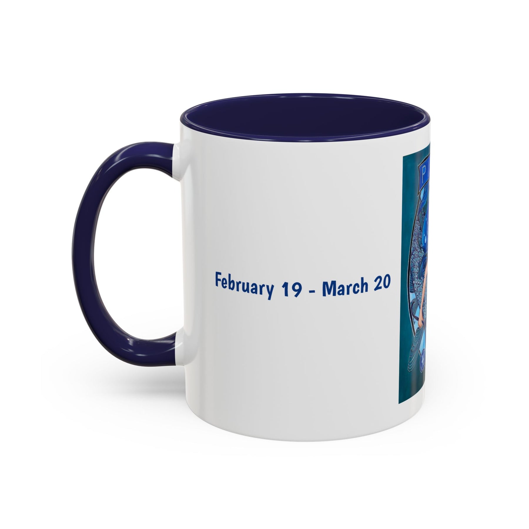 Pisces Zodiac Mug, Colorful Ceramic Fish Mug Design, Cute 11oz Cup - Ira World Art LLC