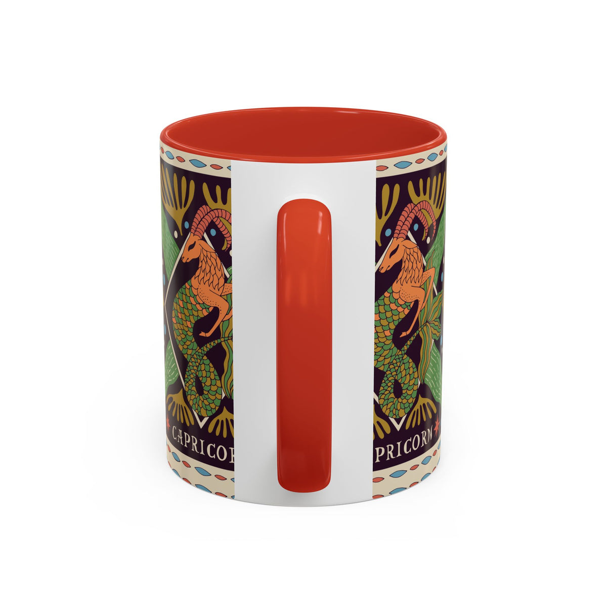 Colorful Capricorn Mug, Custom Ceramic Coffee Cup 11oz & 15oz Zodiac Design - Ira World Art LLC