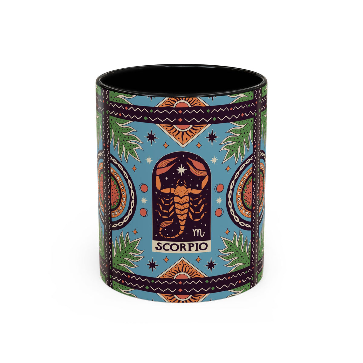 Colorful Scorpio Zodiac Ceramic Mug, Custom 11oz & 15oz Coffee Cup Design - Ira World Art LLC