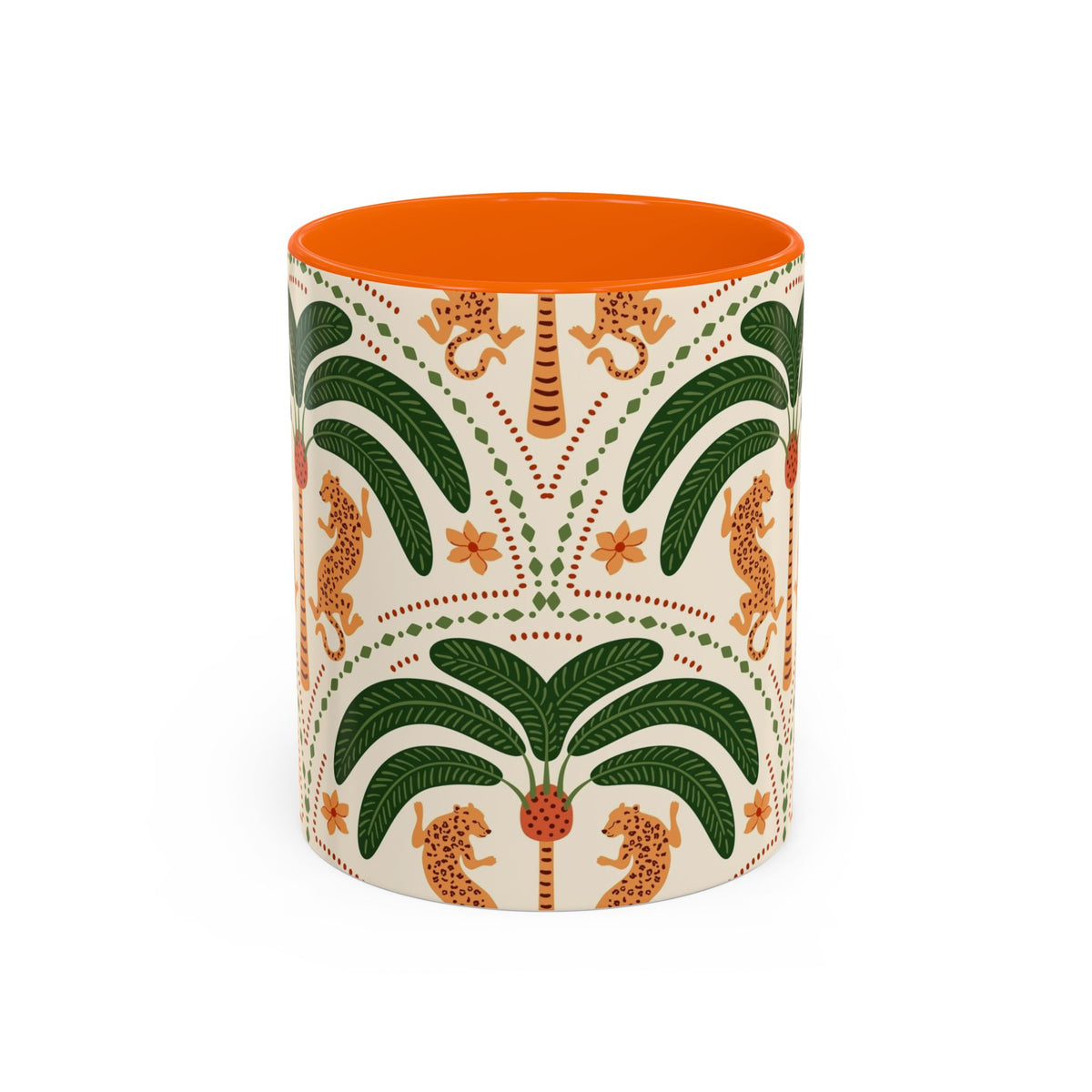 Tropical Ceramic Coffee Mug with Colorful Floral Design, 11oz & 15oz - Ira World Art LLC