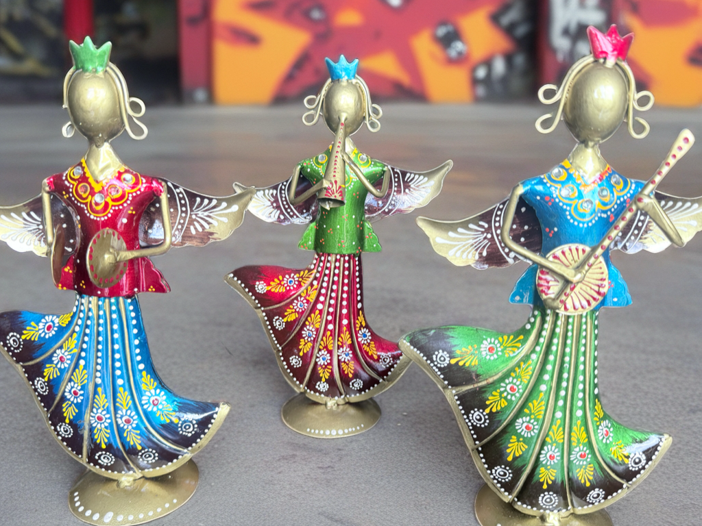 Set of 3 Traditional Rajasthani Folk Art Decor - Ira World Art LLC