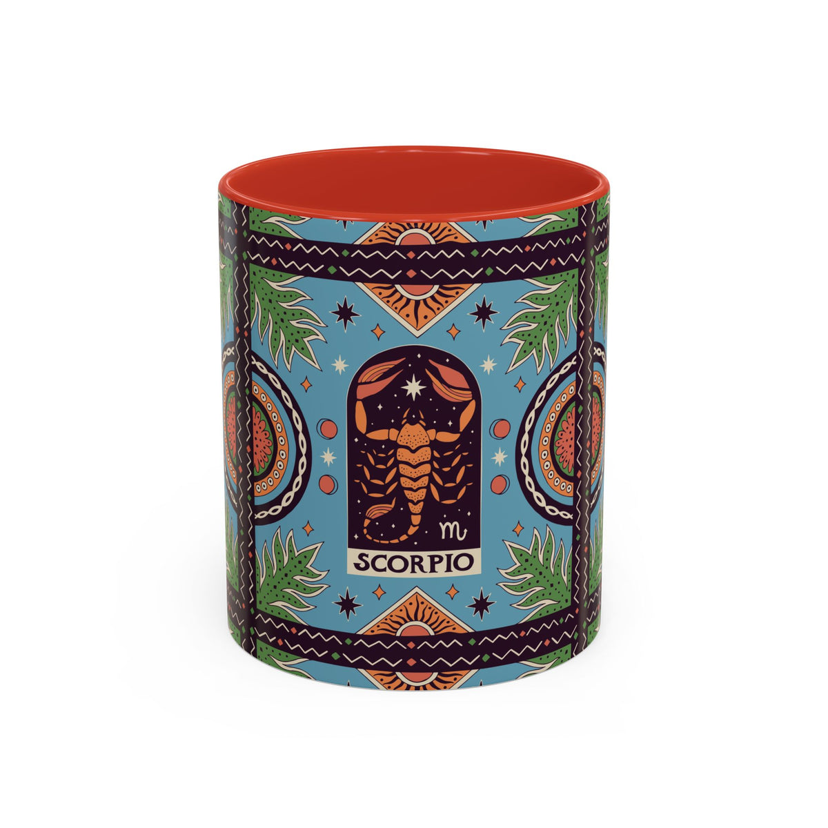 Colorful Scorpio Zodiac Ceramic Mug, Custom 11oz & 15oz Coffee Cup Design - Ira World Art LLC