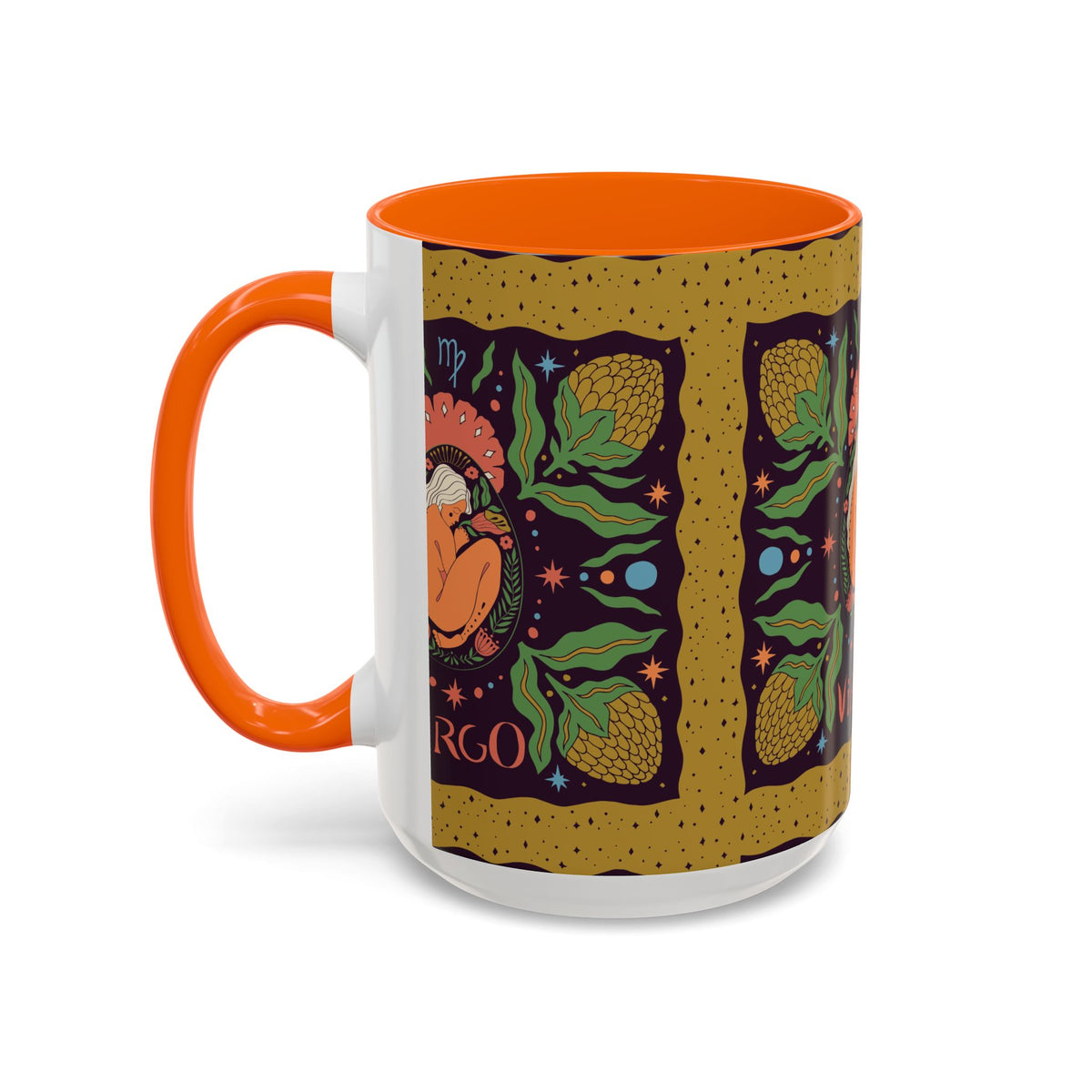 Virgo Zodiac Custom Coffee Mug, Colorful Ceramic 11oz and 15oz Design - Ira World Art LLC