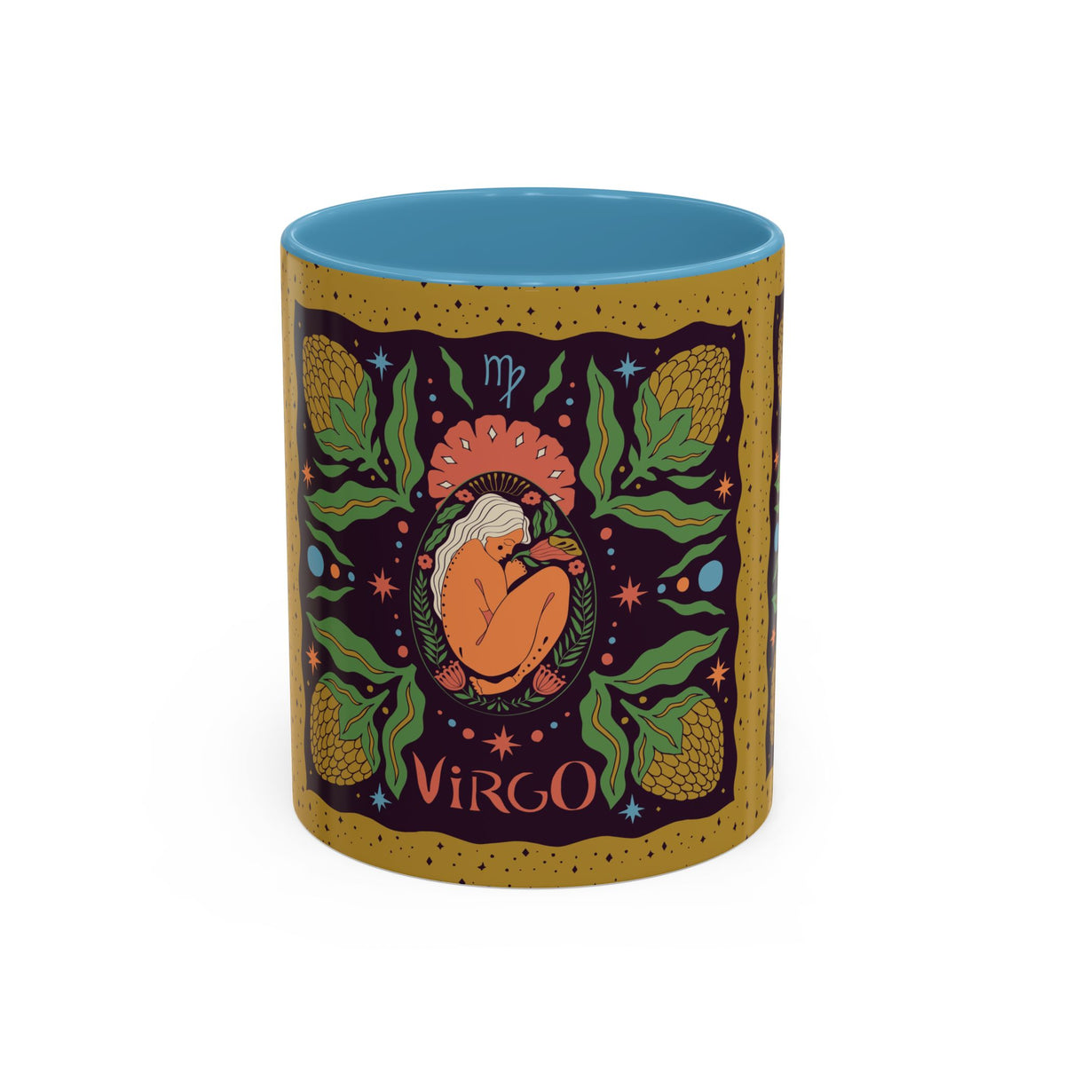 Virgo Zodiac Custom Coffee Mug, Colorful Ceramic 11oz and 15oz Design - Ira World Art LLC