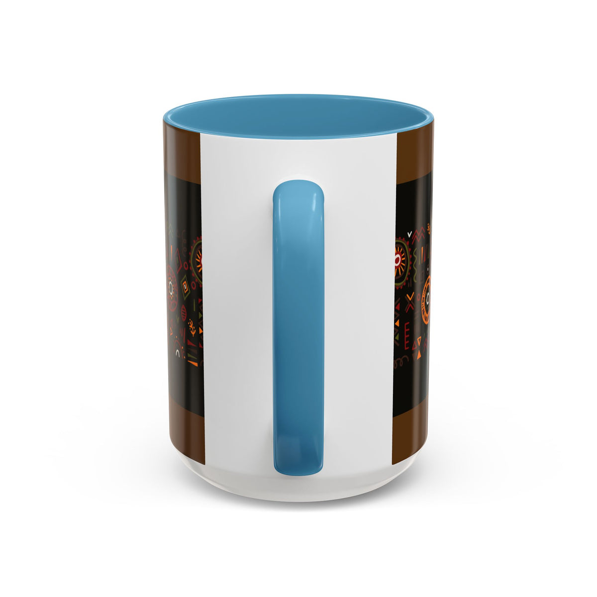 Tribal Ceramic Coffee Mug, Afrocentric Colorful Design, Custom 11oz & 15oz - Ira World Art LLC