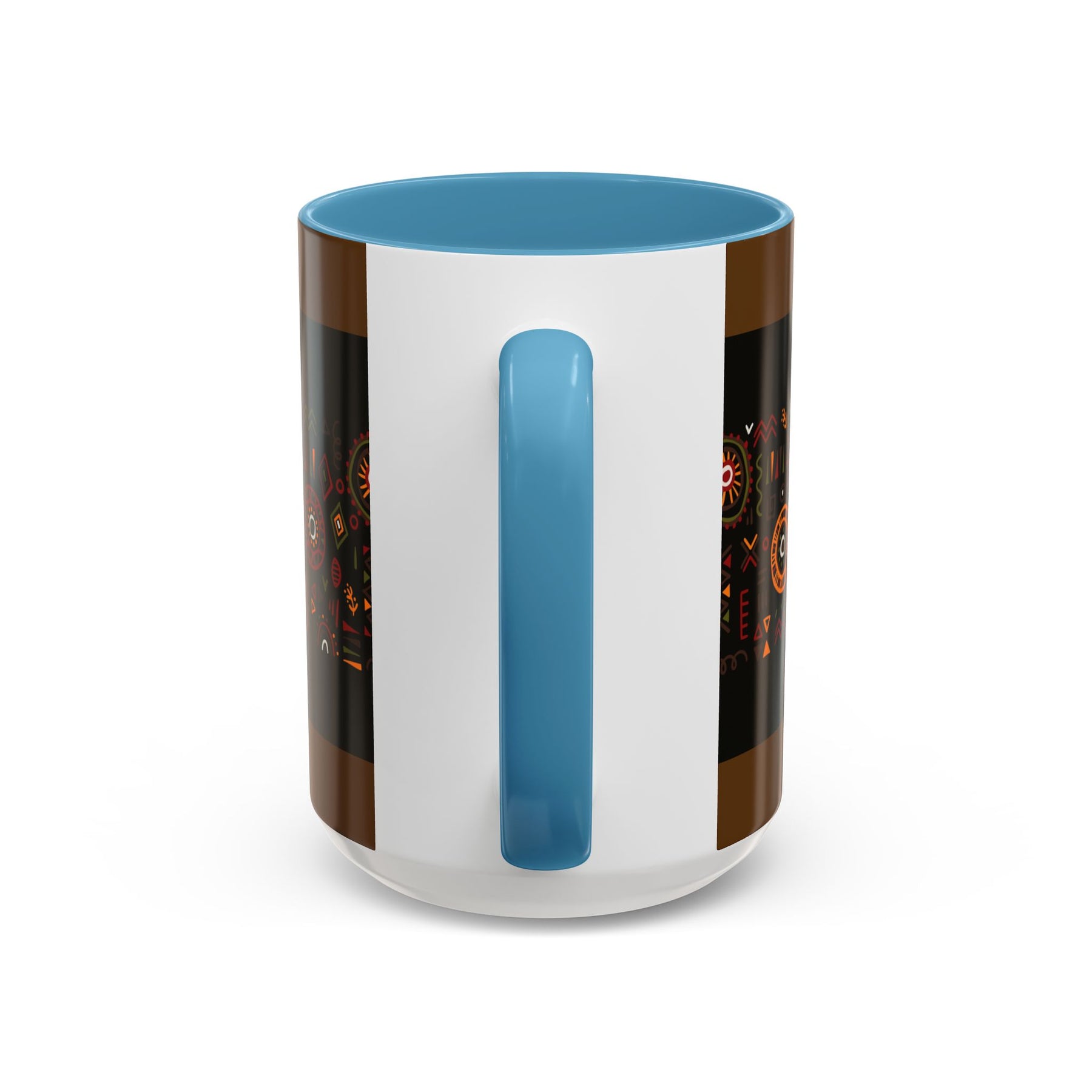 Tribal Ceramic Coffee Mug, Afrocentric Colorful Design, Custom 11oz & 15oz - Ira World Art LLC