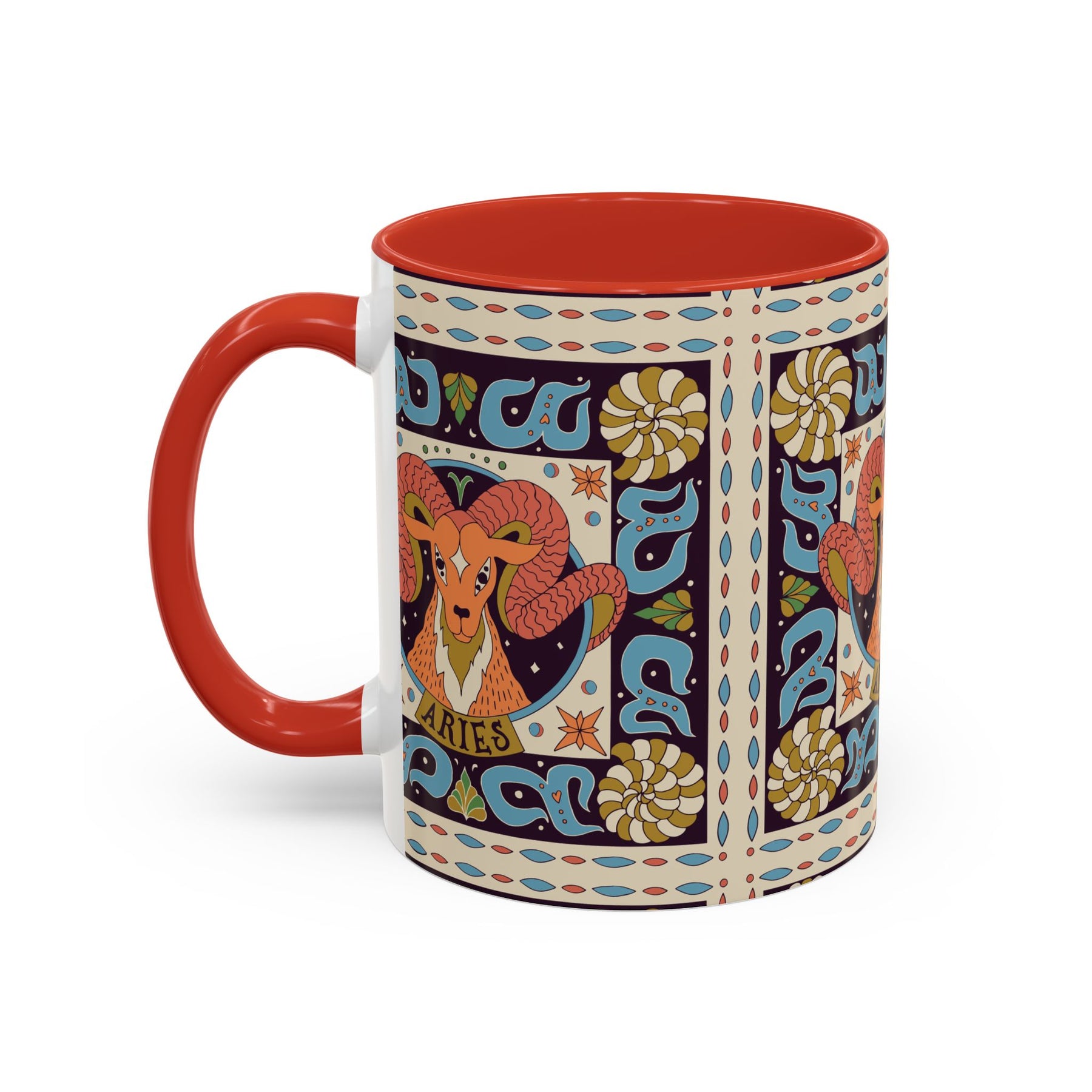 Colorful Capricorn Coffee Mug, Custom Ceramic 11oz & 15oz Zodiac Design - Ira World Art LLC
