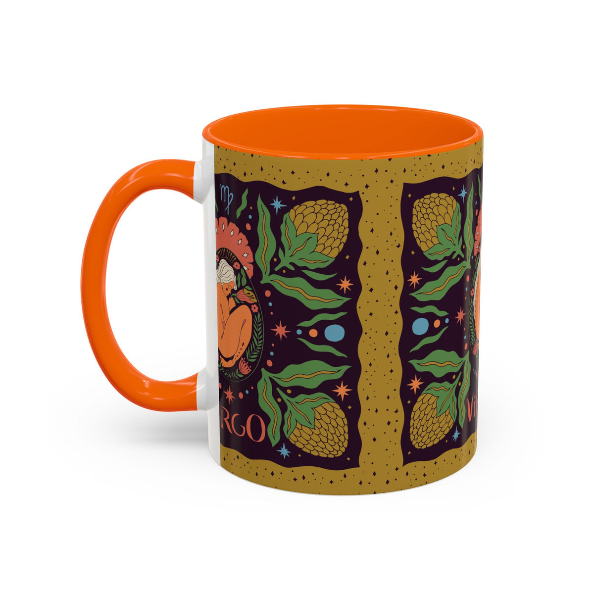 Virgo Zodiac Custom Coffee Mug, Colorful Ceramic 11oz and 15oz Design - Ira World Art LLC