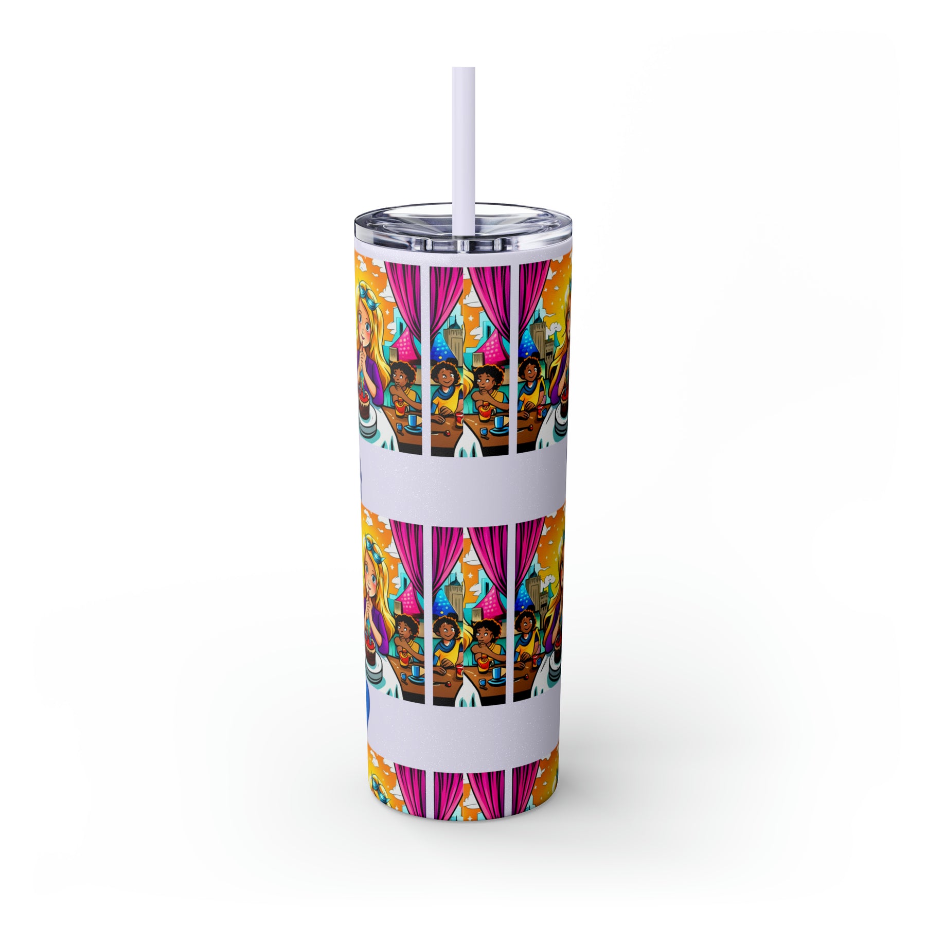 Stylish 20oz Birthday Skinny Tumbler with Straw – Celebrate in Sip-worthy Fashion!" - Ira World Art LLC