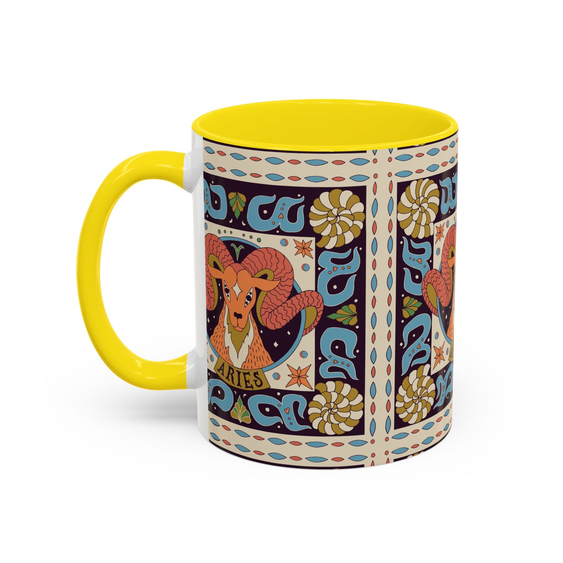 Colorful Capricorn Coffee Mug, Custom Ceramic 11oz & 15oz Zodiac Design - Ira World Art LLC
