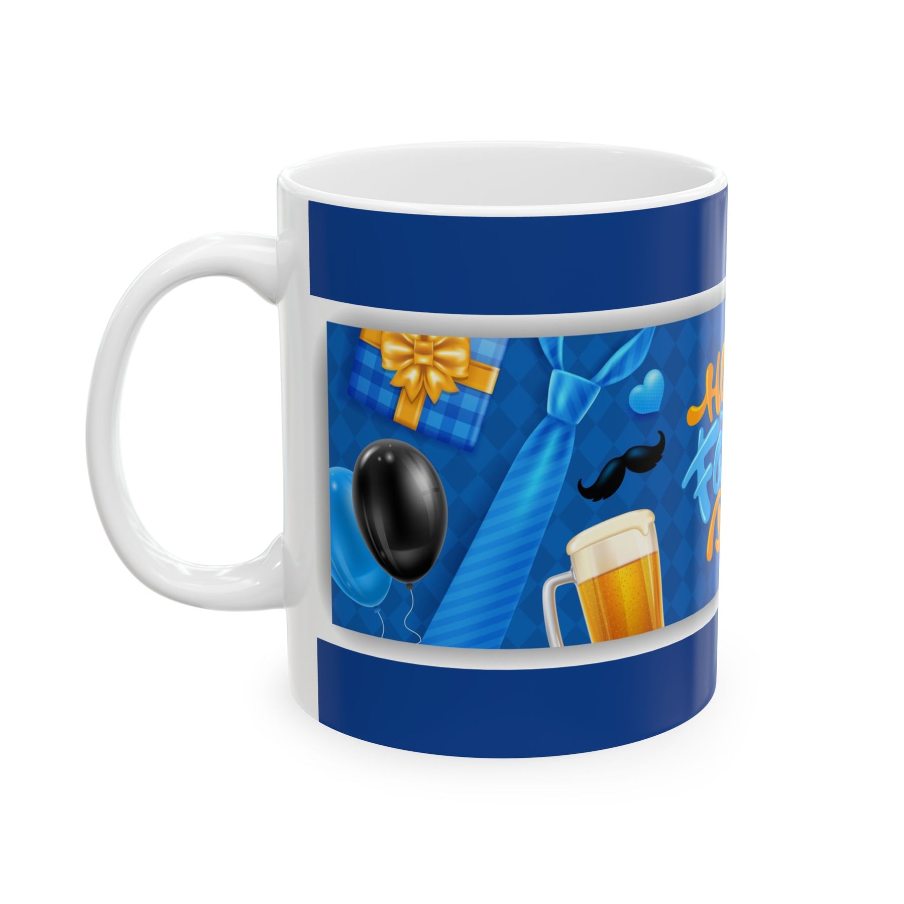 Blue Ceramic Coffee Mug for Dad, 15oz Gift for Father’s Day - Ira World Art LLC