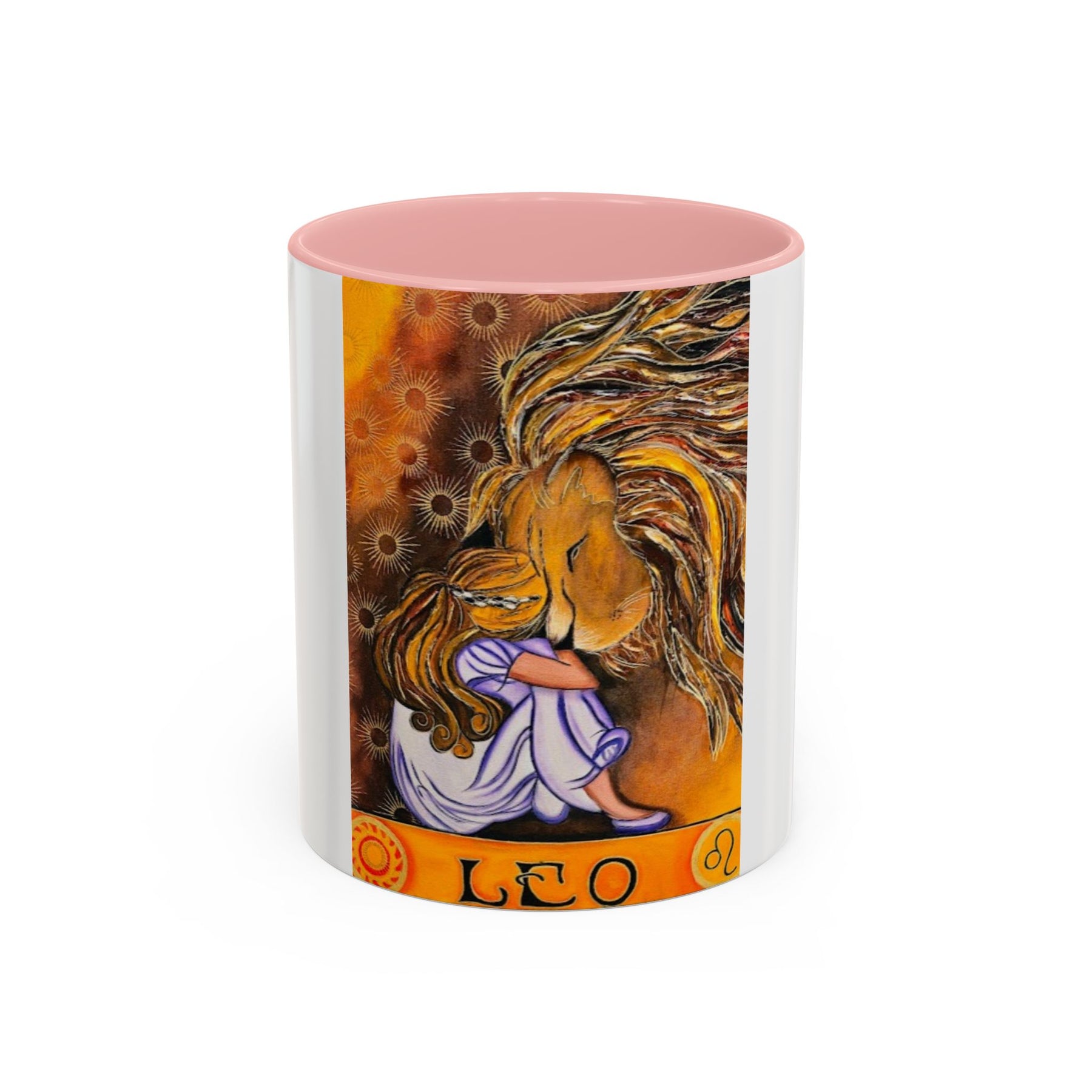 Leo Zodiac 11oz Ceramic Coffee Mug with Bold Accent Design, Astrology Gift - Ira World Art LLC