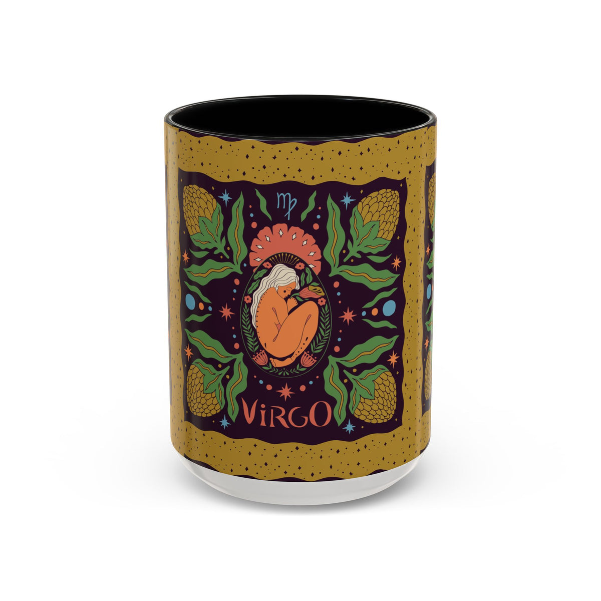 Virgo Zodiac Custom Coffee Mug, Colorful Ceramic 11oz and 15oz Design - Ira World Art LLC