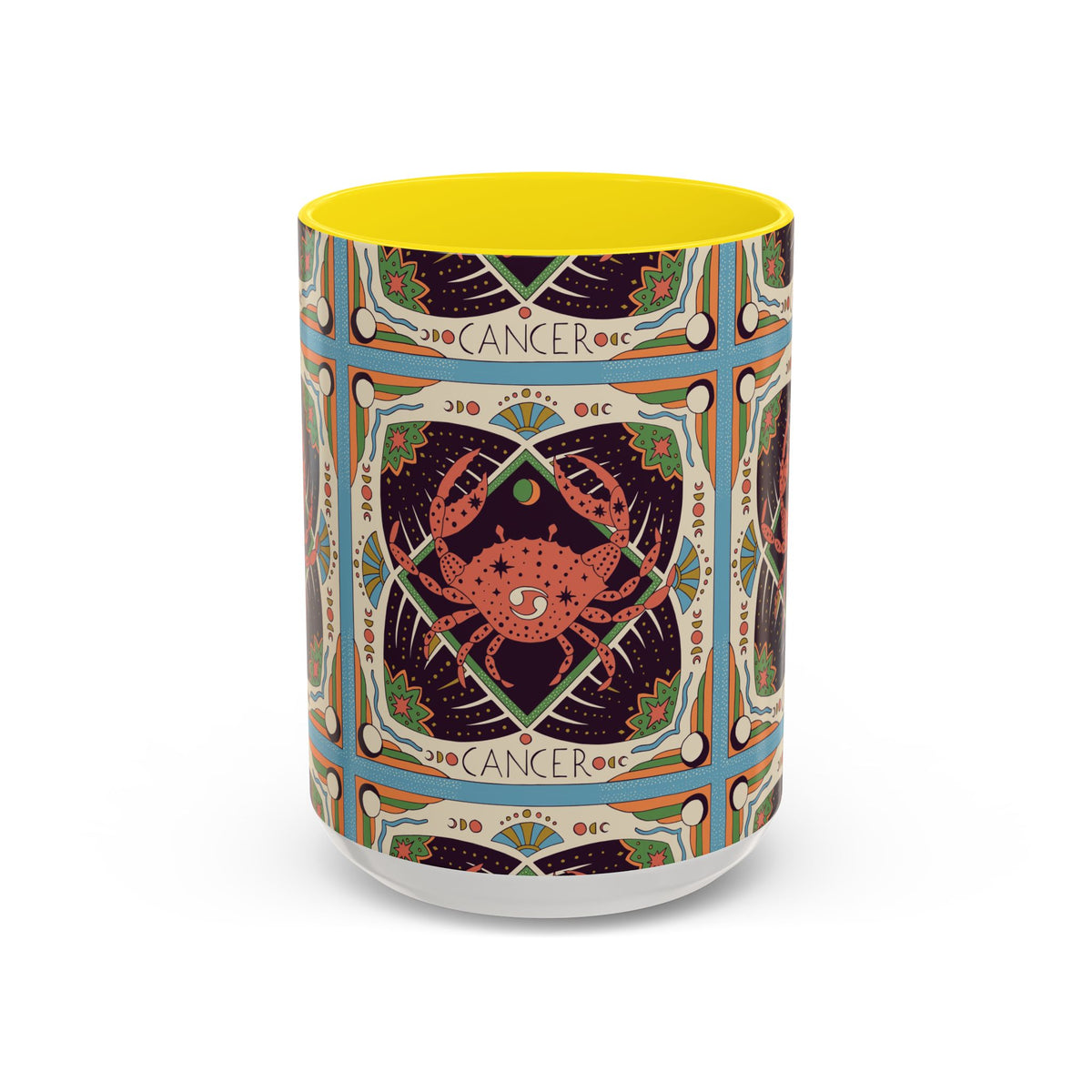Colorful Capricorn Ceramic Mug, Custom 11oz & 15oz Zodiac Coffee Cup - Ira World Art LLC