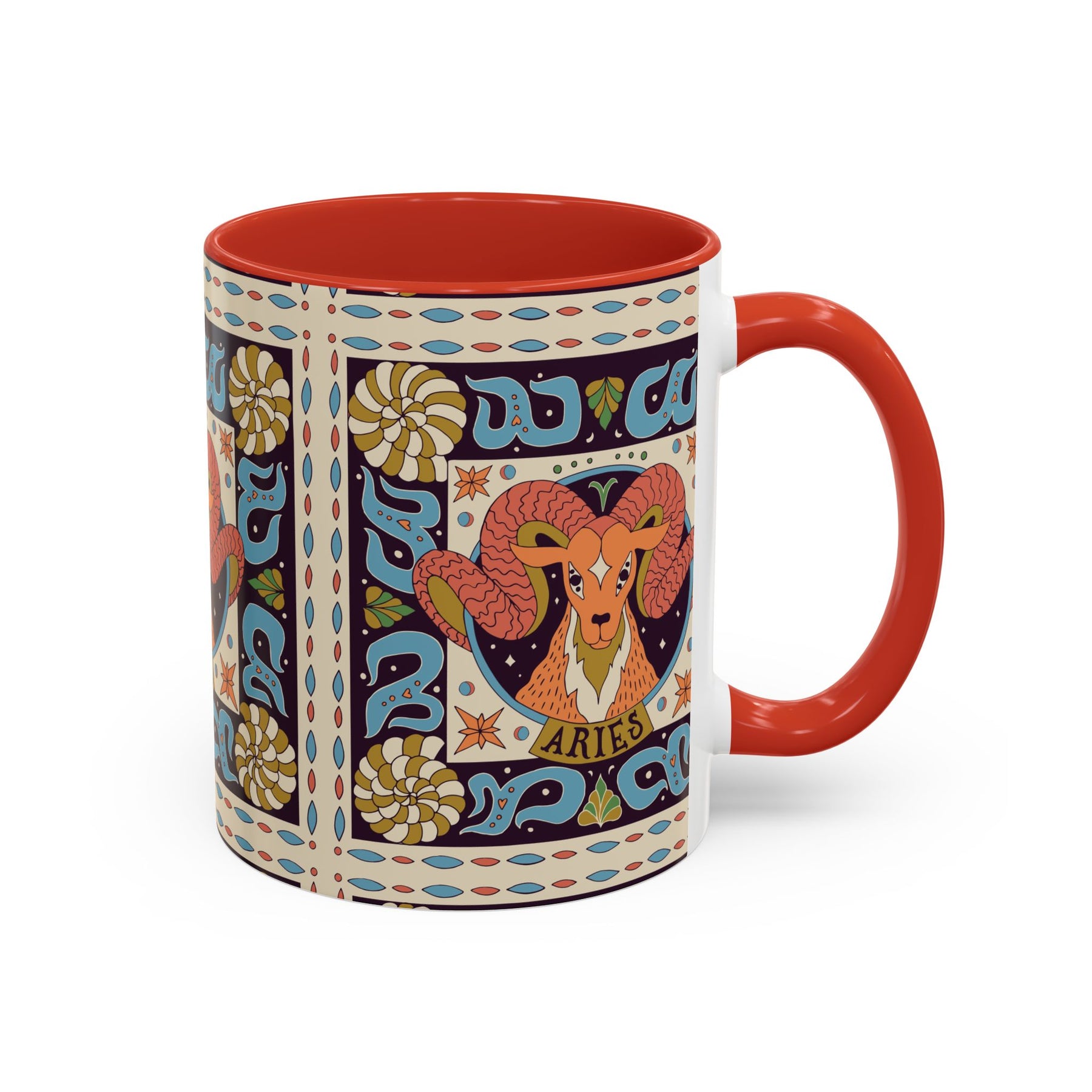 Colorful Capricorn Coffee Mug, Custom Ceramic 11oz & 15oz Zodiac Design - Ira World Art LLC