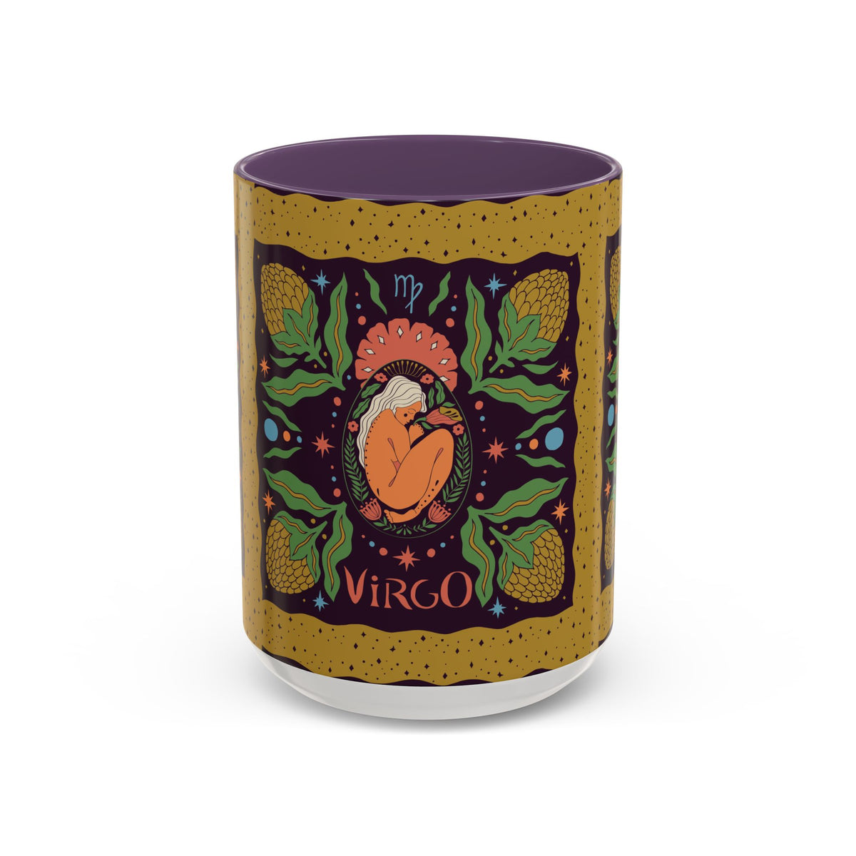 Virgo Zodiac Custom Coffee Mug, Colorful Ceramic 11oz and 15oz Design - Ira World Art LLC