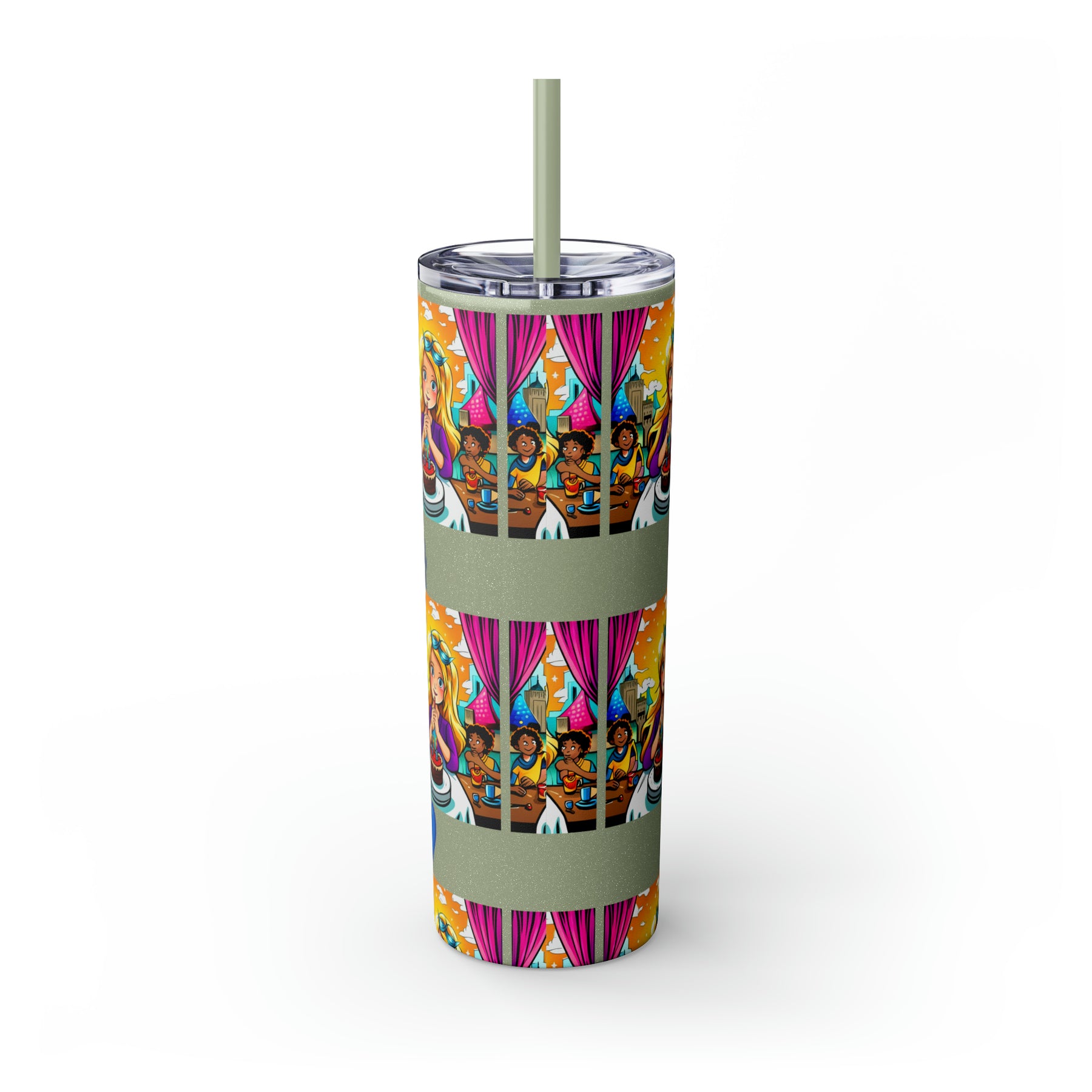 Stylish 20oz Birthday Skinny Tumbler with Straw – Celebrate in Sip-worthy Fashion!" - Ira World Art LLC