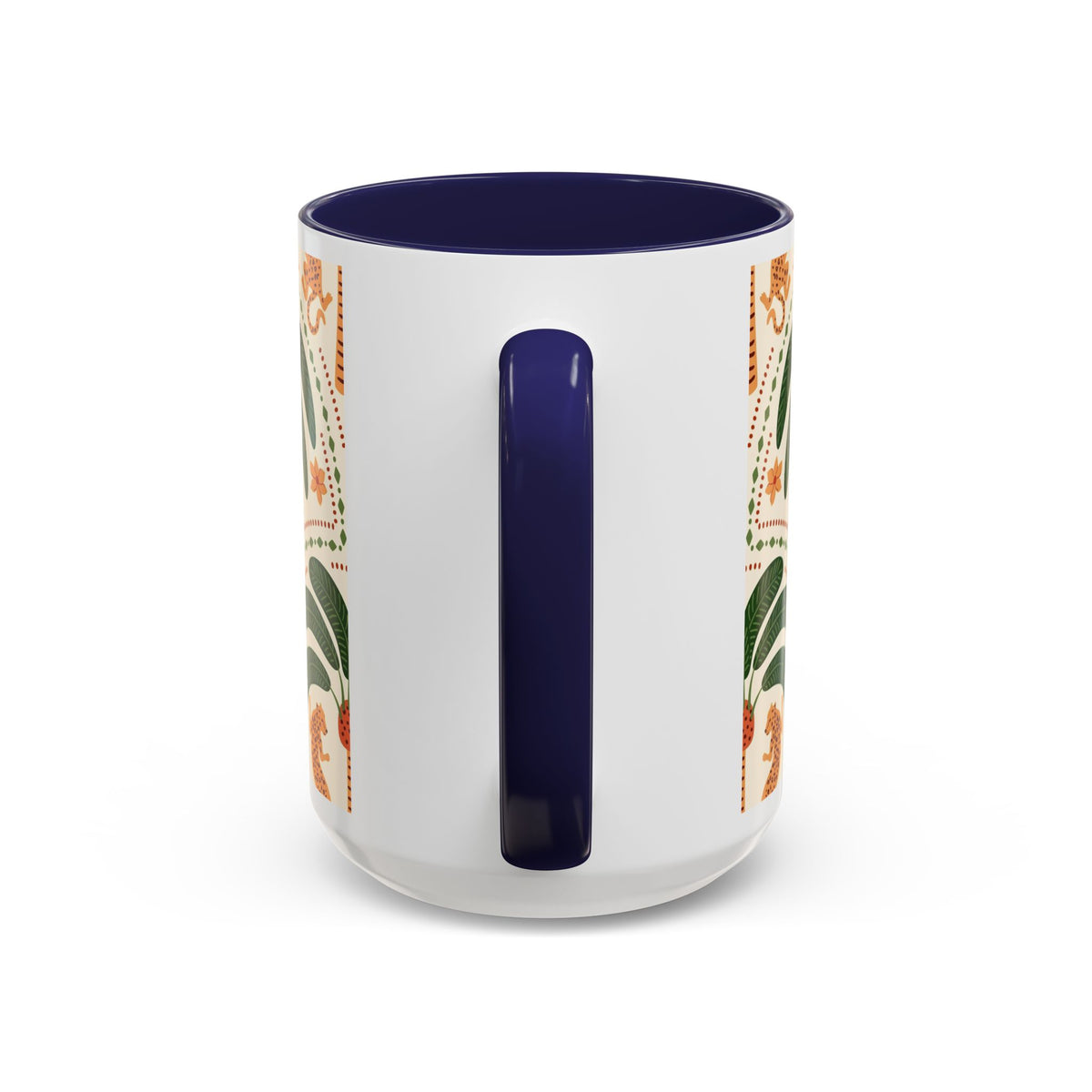 Tropical Ceramic Coffee Mug with Colorful Floral Design, 11oz & 15oz - Ira World Art LLC
