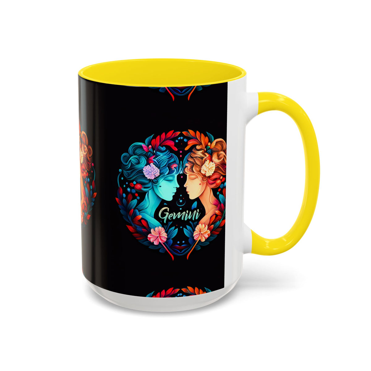 Gemini Zodiac Coffee Mug, Custom Ceramic 11oz & 15oz Colorful Design - Ira World Art LLC