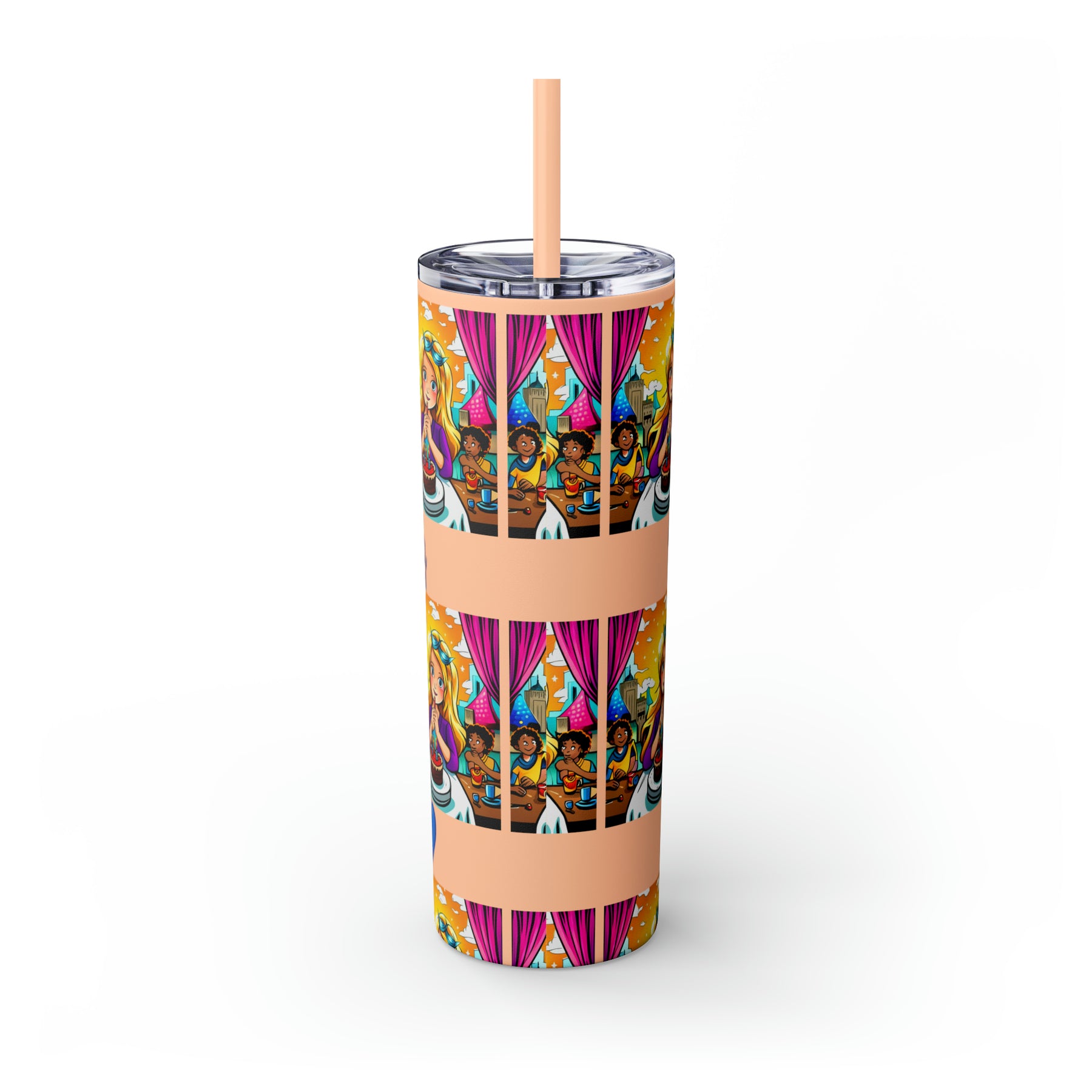Stylish 20oz Birthday Skinny Tumbler with Straw – Celebrate in Sip-worthy Fashion!" - Ira World Art LLC